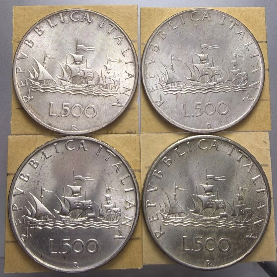 Italy, Republic 500 Lire 1958-1961 argento (4 monete) (No reserve price)