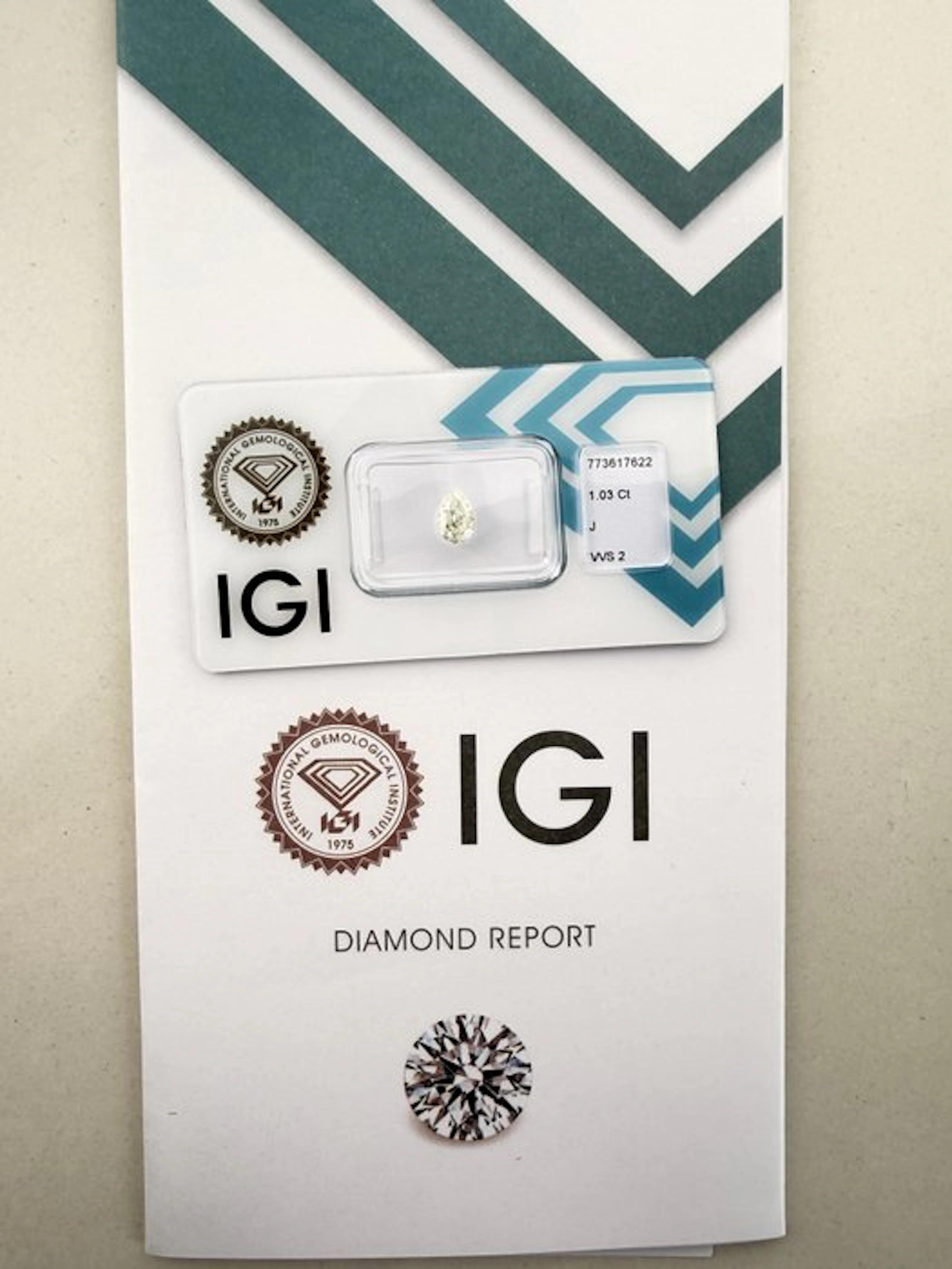 No reserve price - 1 pcs Diamond (Natural) - 1.03 ct...