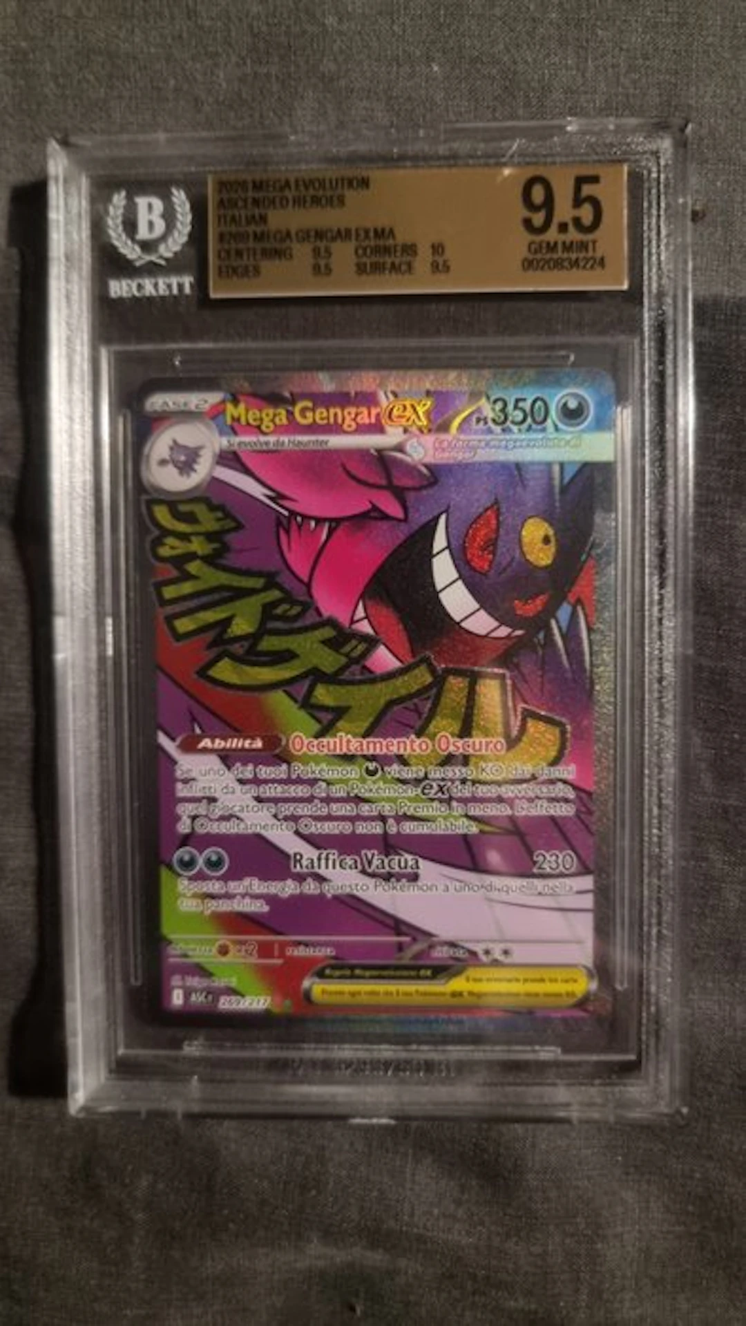 Pokémon - 1 Graded card - Mega Gengar ex 269/277 Full art