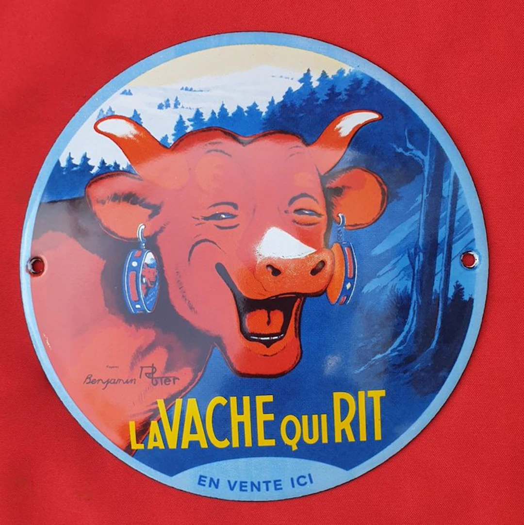 Aus einer umfangreichen Sammlung - The Laughing Cow - Enamel sign - Metal