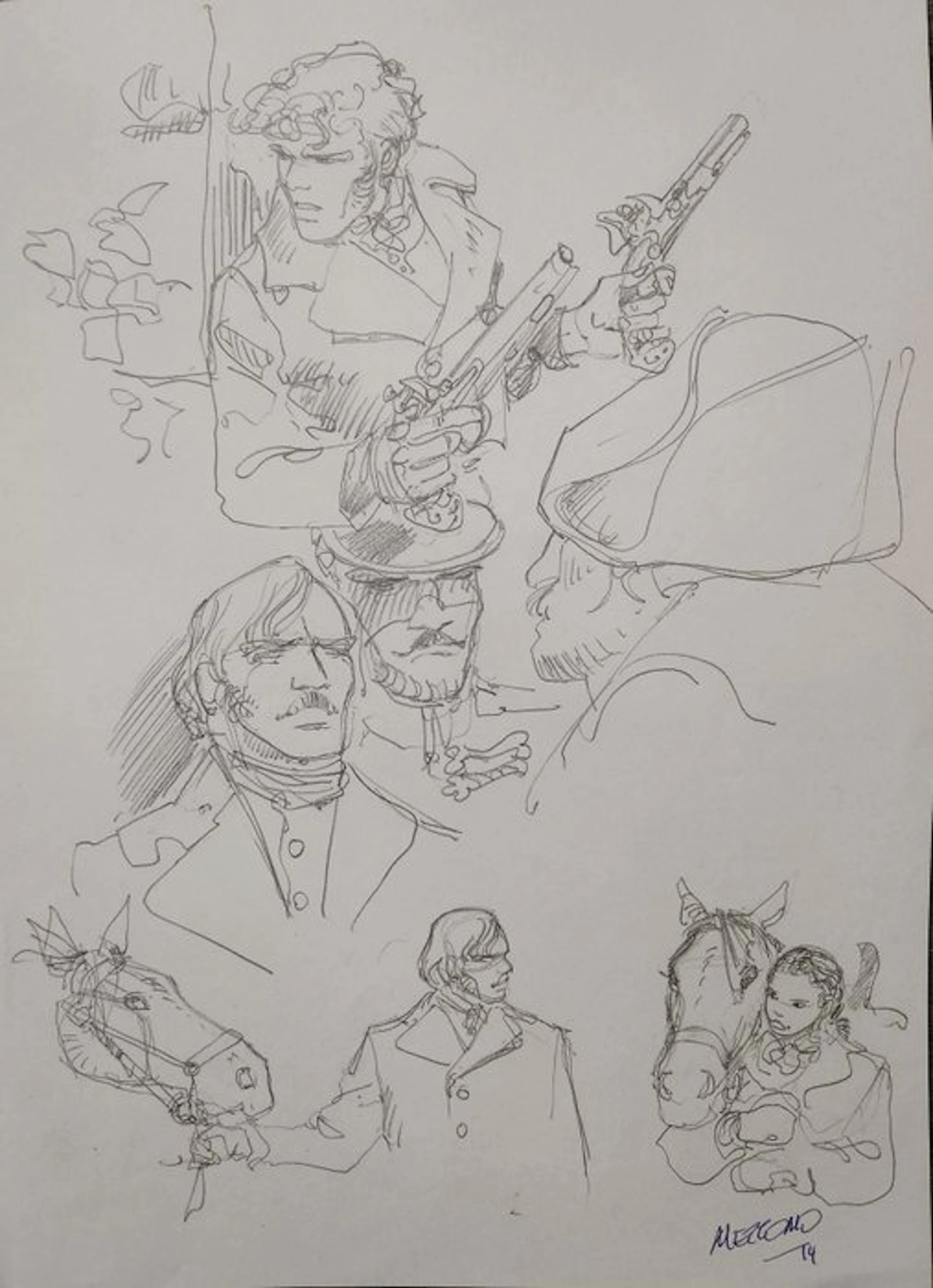 Gilles Mezzomo - 1 Original drawing - Les fleury Nadal - 2014