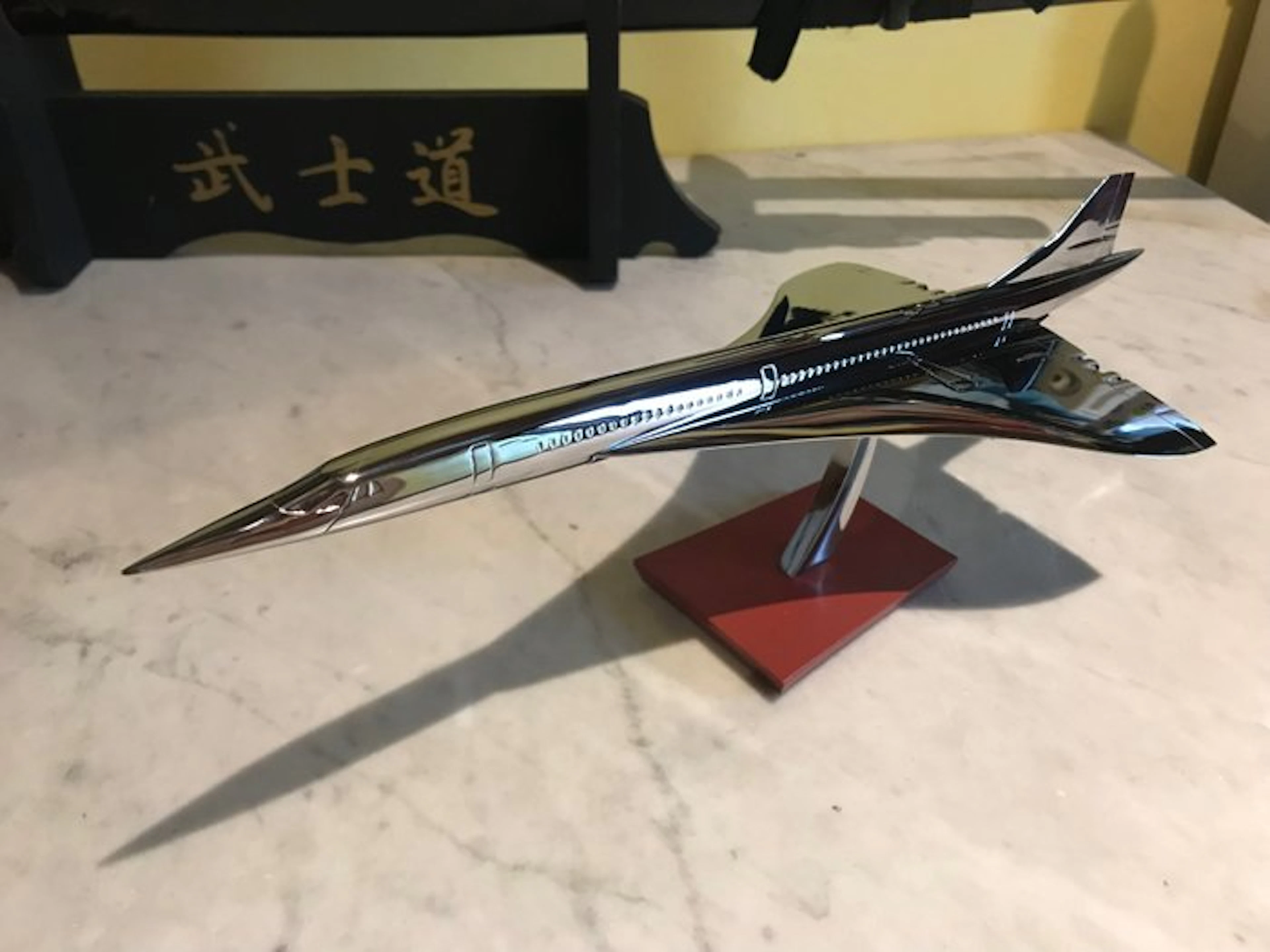 Concorde 1:200 - Model plane - aluminium chromé 30 cm...