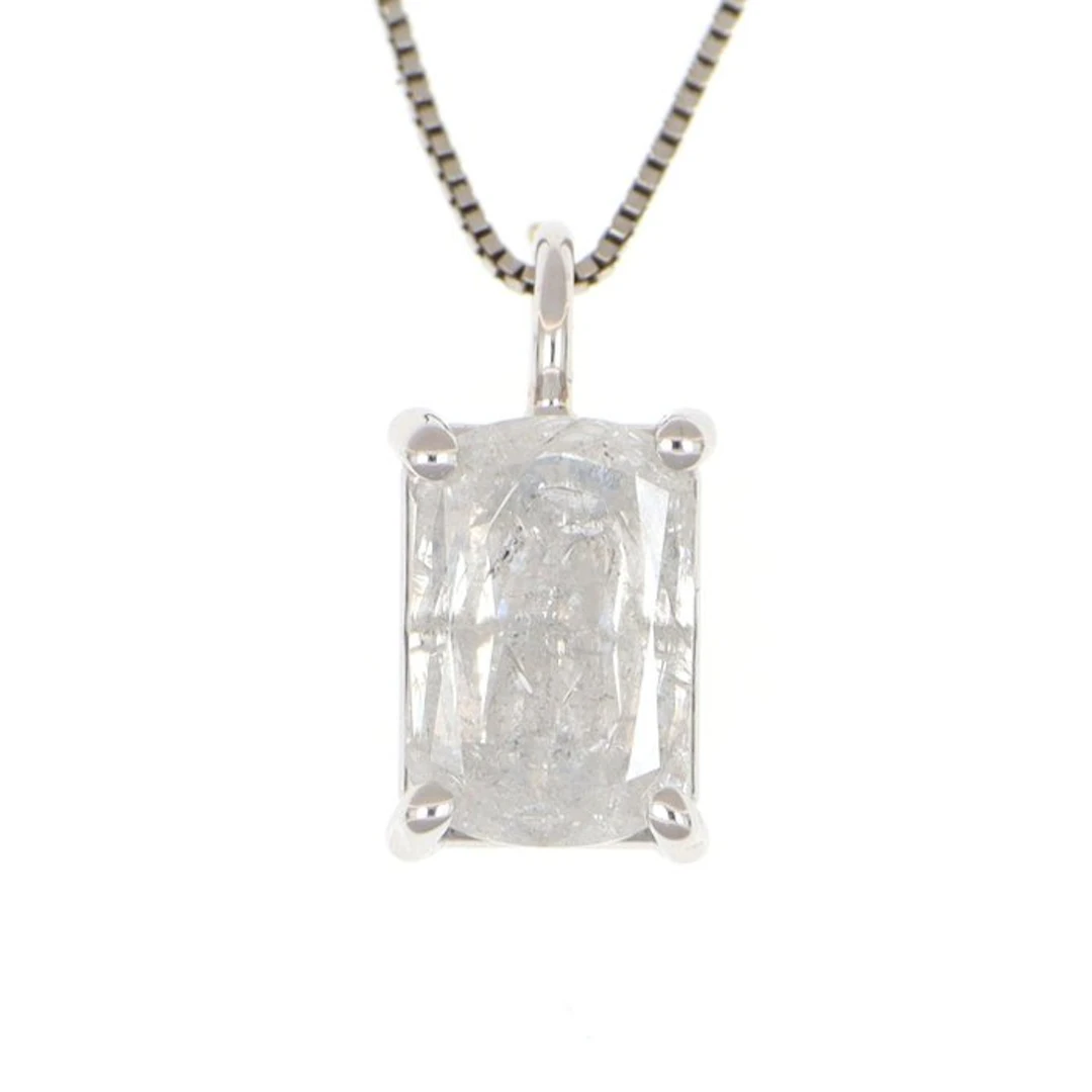 No reserve price - Necklace with pendant - 18 kt. White gold Diamond (Natural)