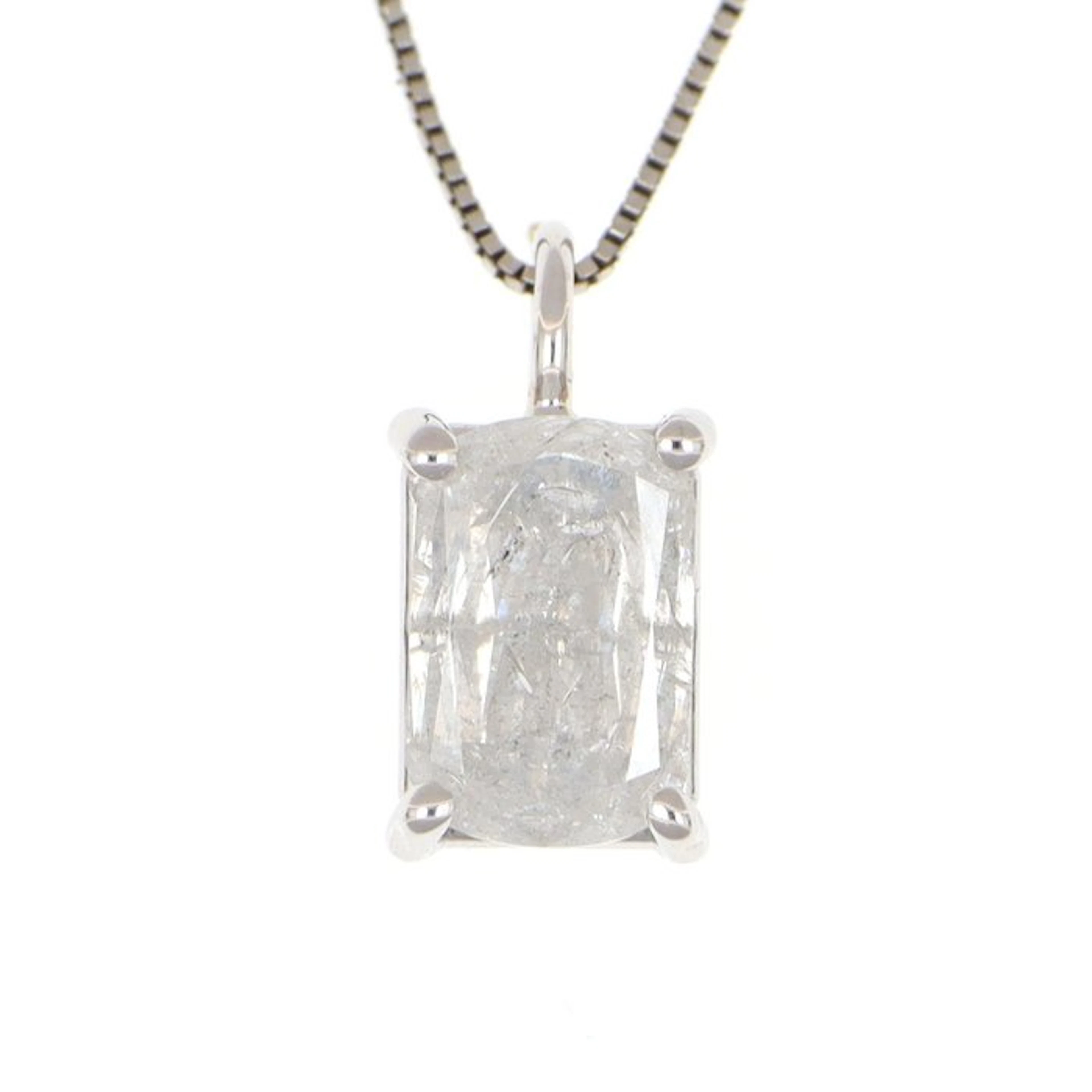No reserve price - Necklace with pendant - 18 kt. White gold Diamond (Natural)
