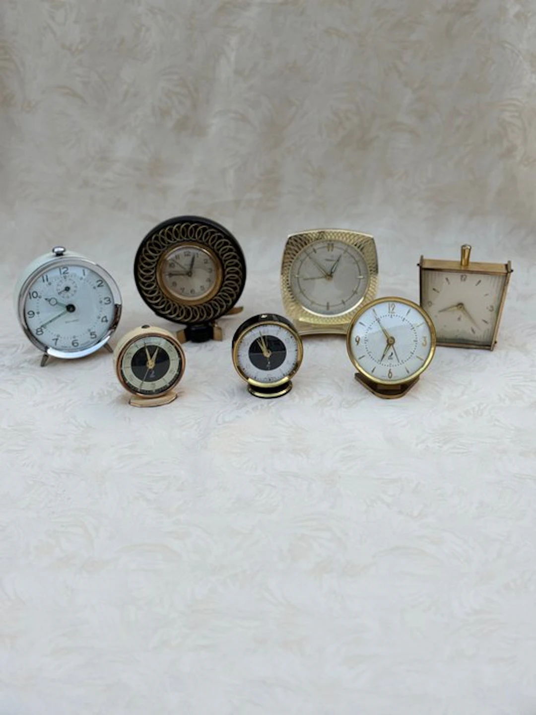 Table clock (7) - Bayard , Jaz , Diehl - Metal, Brass - 1950-1960, 1960-1970