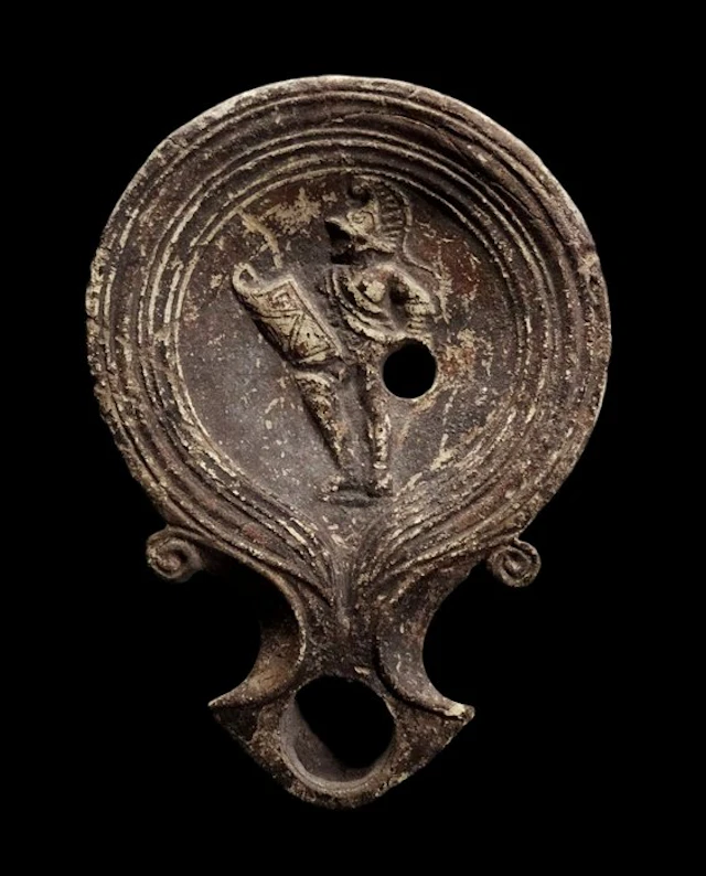 Ancient Roman Terracotta - Oil lamp in sigillata...