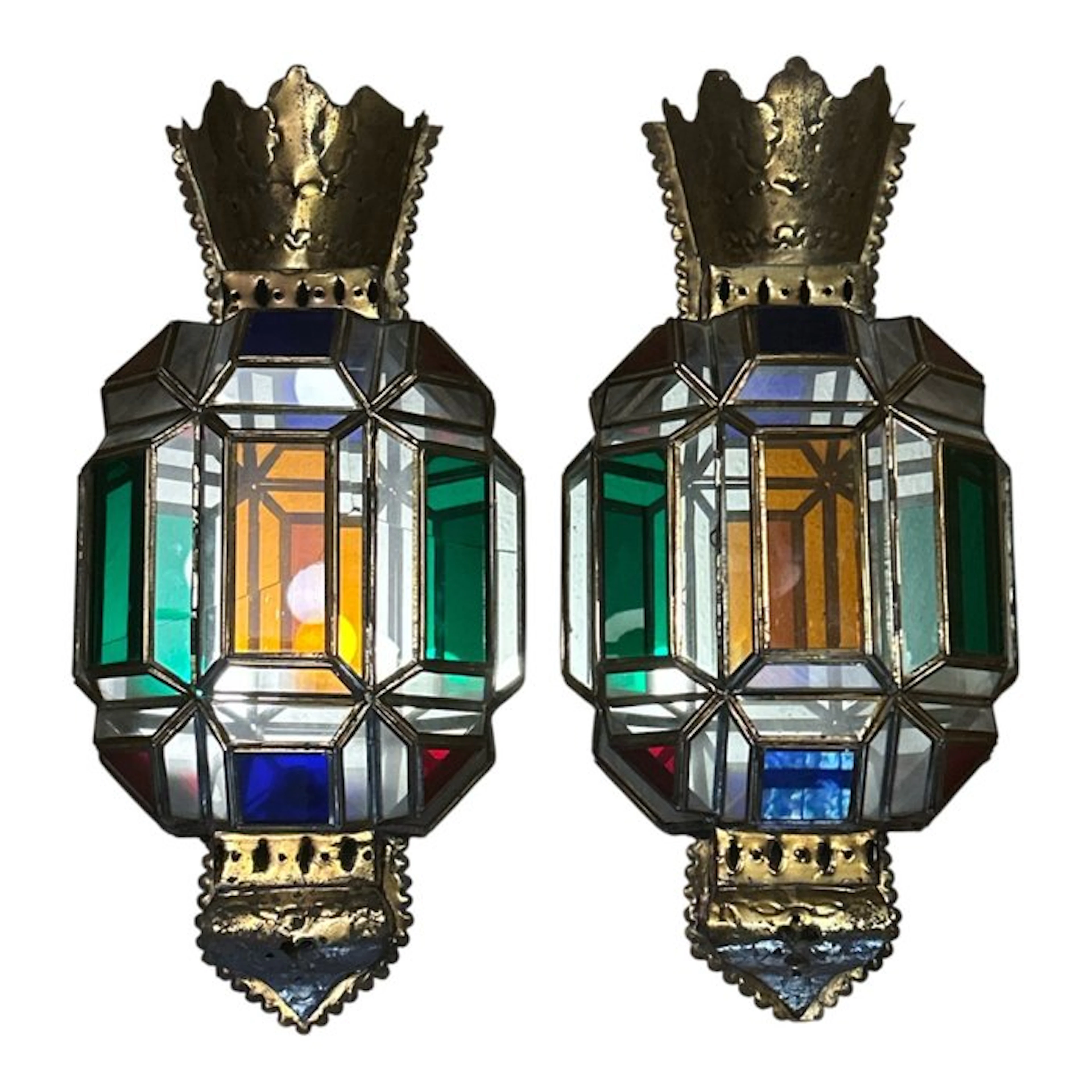Manifattura spagnola - Wall sconce (2) - Andalusian lantern - Glass