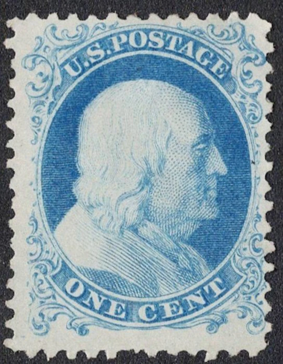 United States 1875 - 1C Bleu B FRANKLIN REIMPRESSION PERF 12 - SCOTT 77
