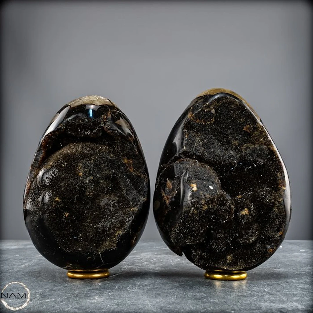Septarian Drusen – A fascinating duo in an elegant egg...
