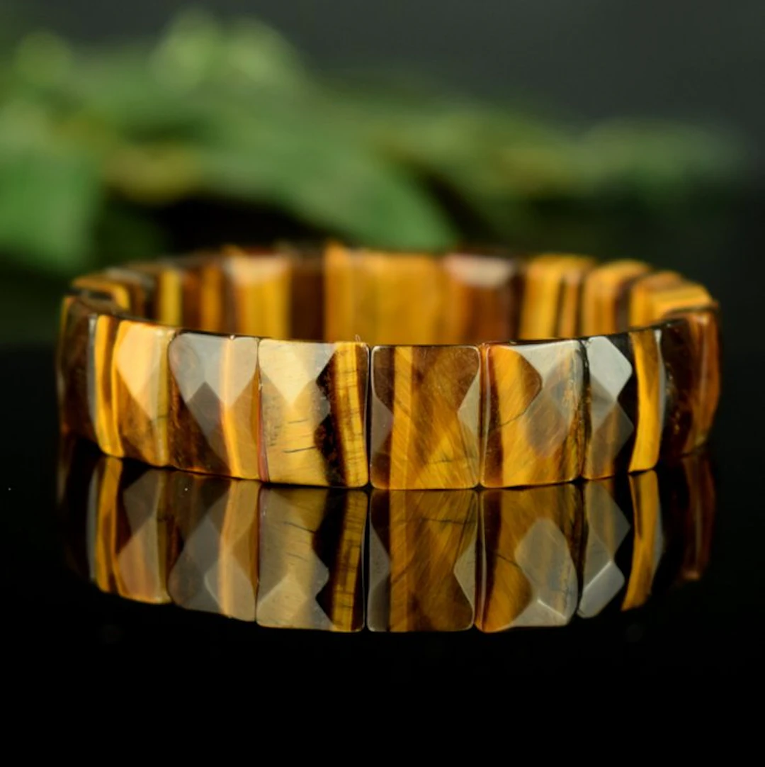 Golden Tiger's Eye - High quality - with iridescence - Width: 12 mm- 31 g