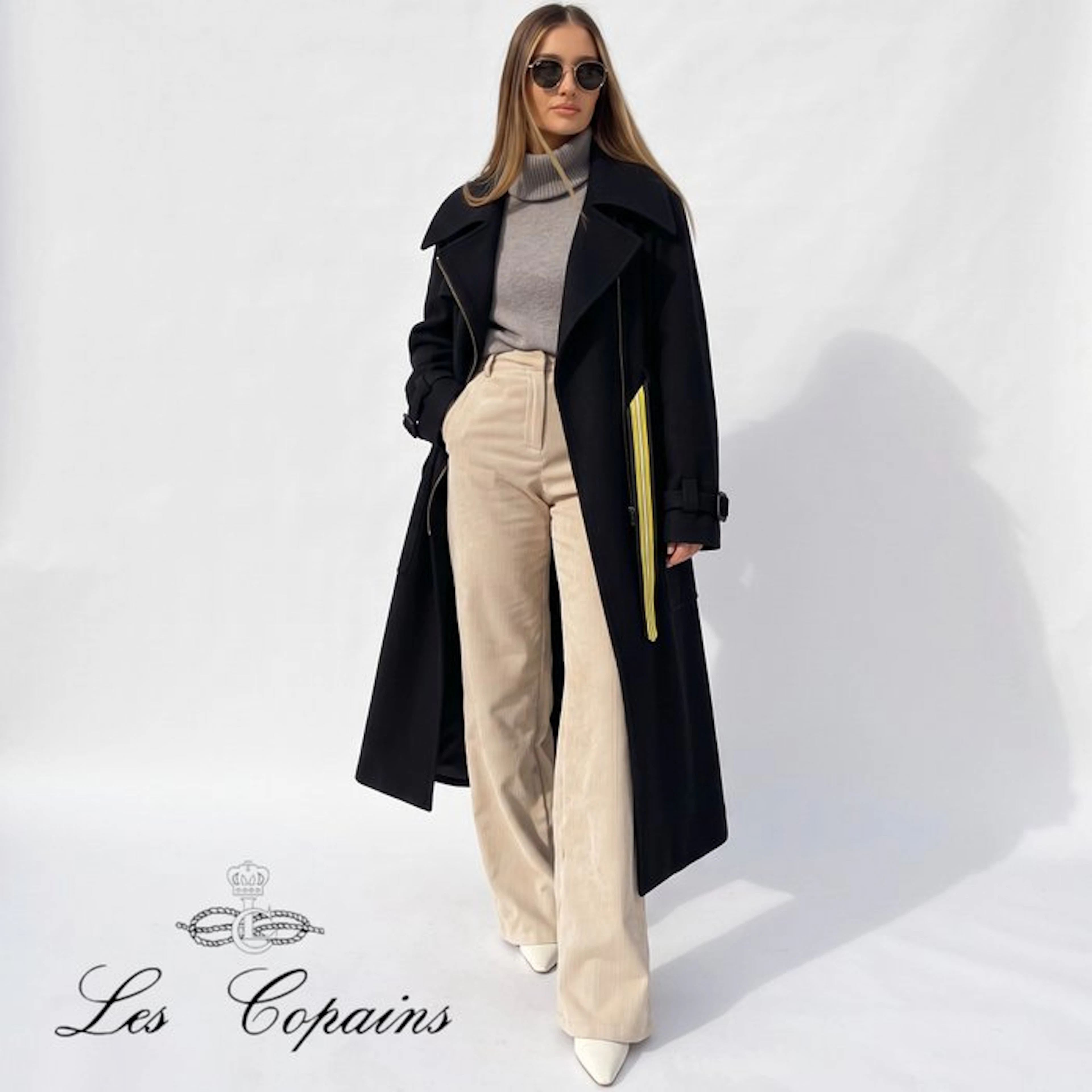 Trend Les Copains – Cappotto Asimmetrico in Lana e Cashmere - Trench coat