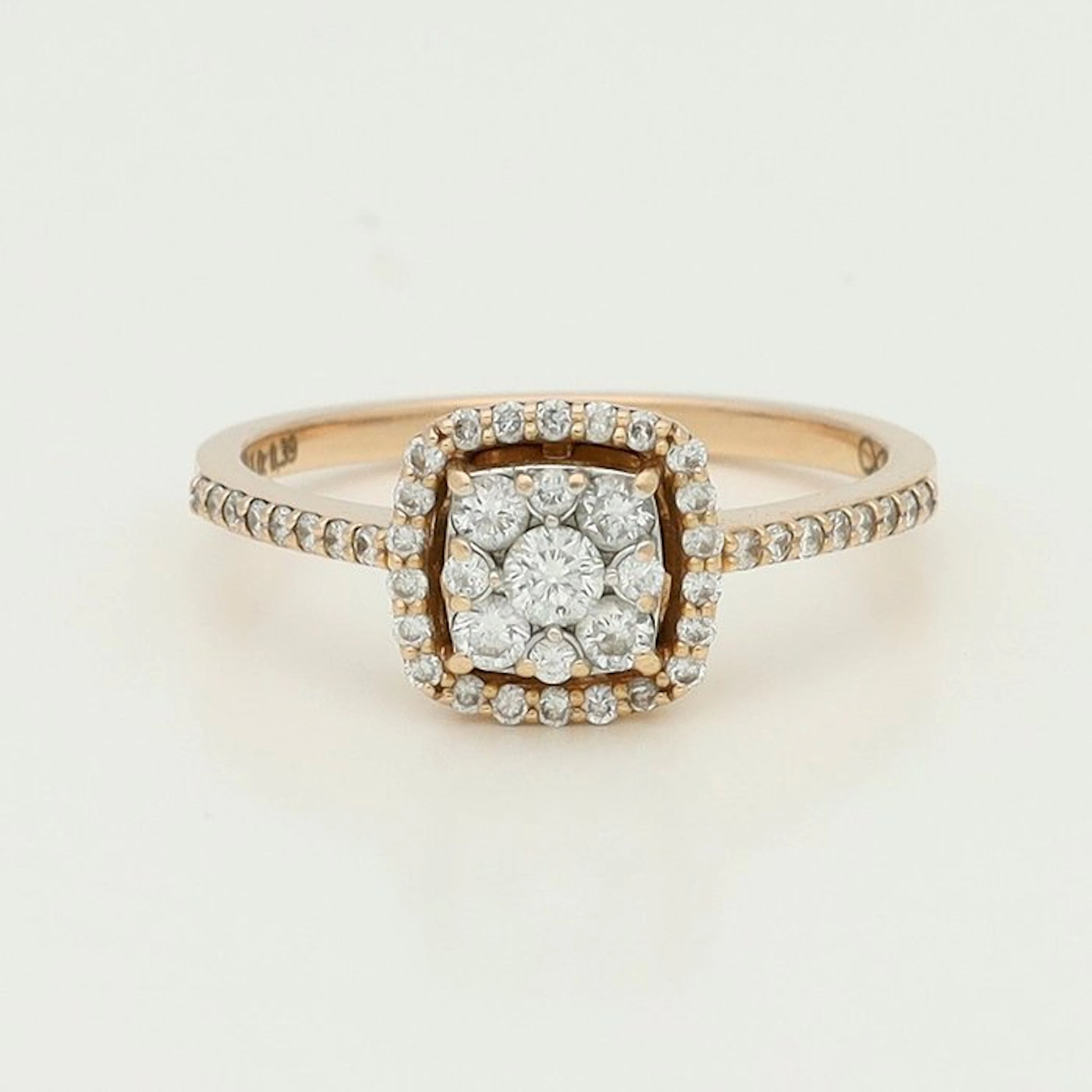 Ring - 14 kt. Rose gold Diamond (Natural)