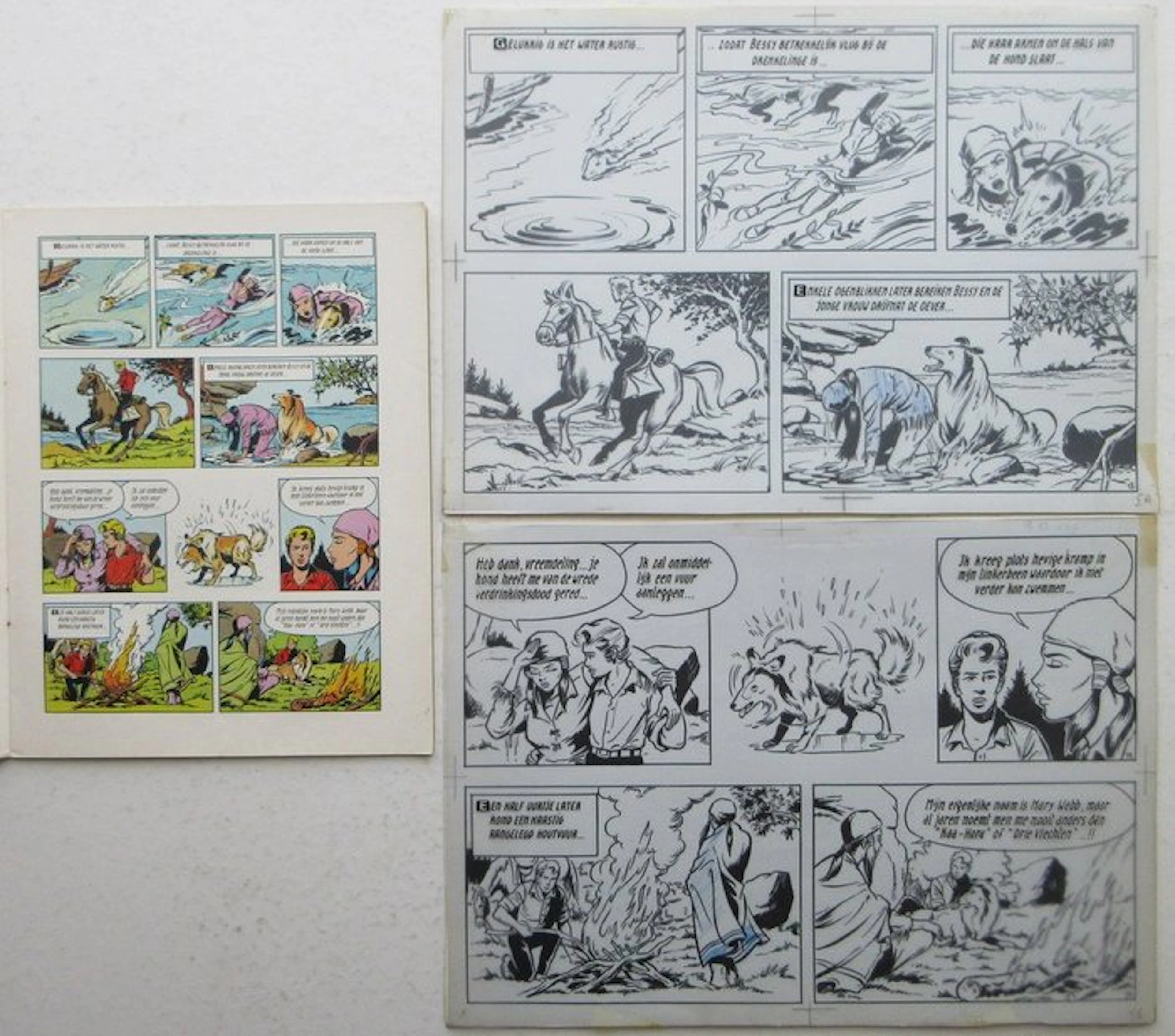 Bessy 85 - Originele pagina (p.5) - De drie vlechten - 1 original page - 1970