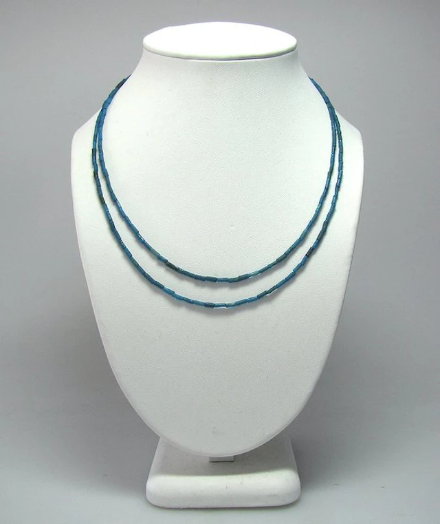 Ancient Egyptian Faience Dreamlike Two Egyptian Blue...