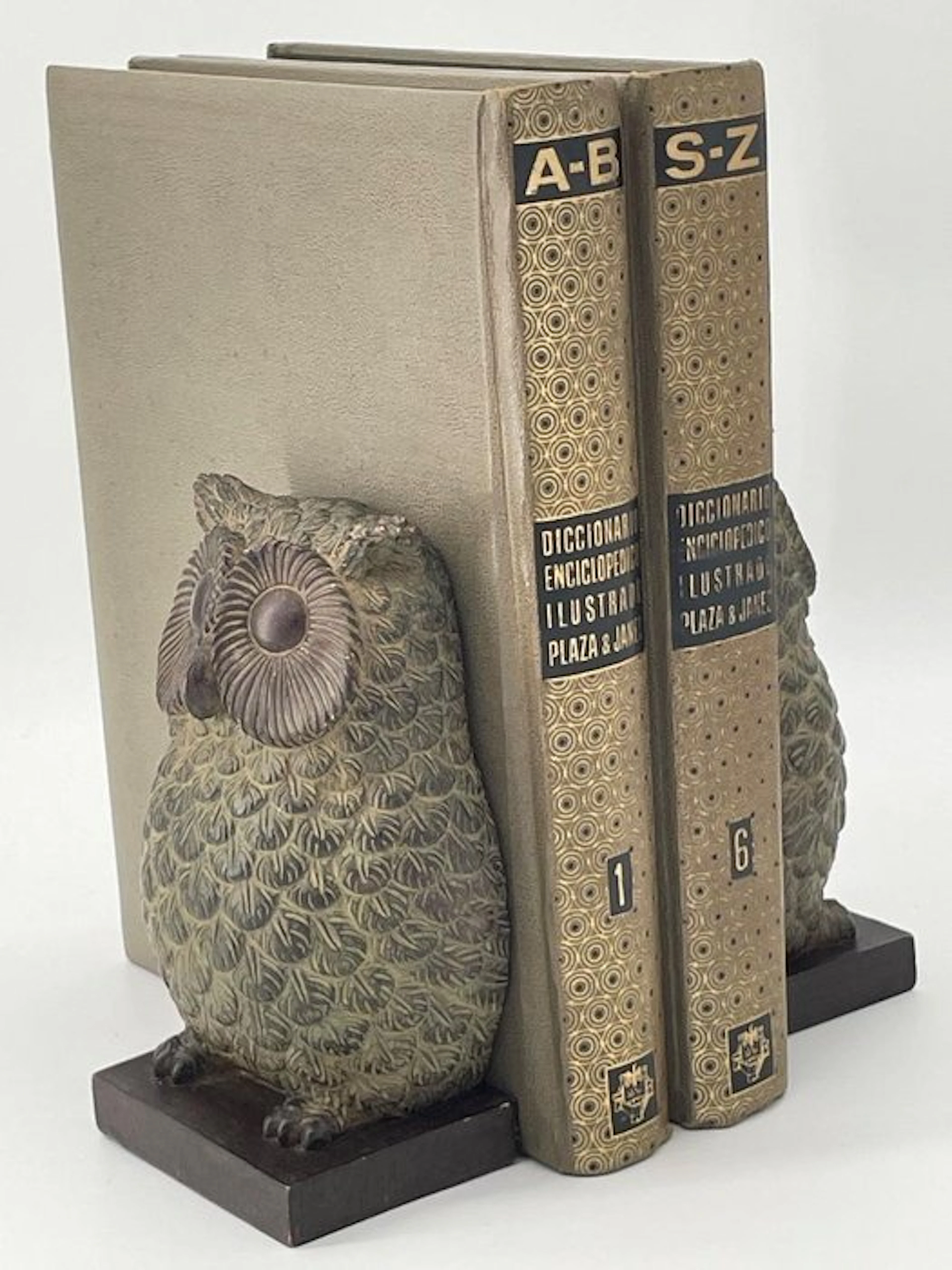 Sujetalibros - Búhos Bronceados - Resina alta densidad - Bookends (2) - Resin