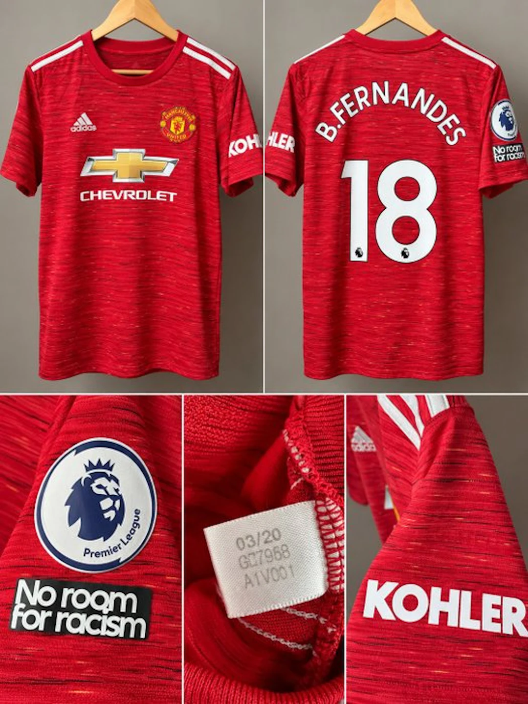 Manchester United - Premier League - Bruno Fernandes - 2020 - Football shirt