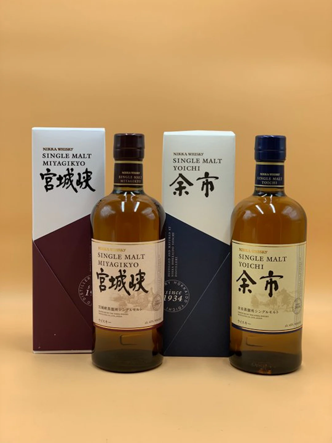 Yoichi Single Malt + Miyagikyo Single Malt - Nikka - 70cl - 2 bottles