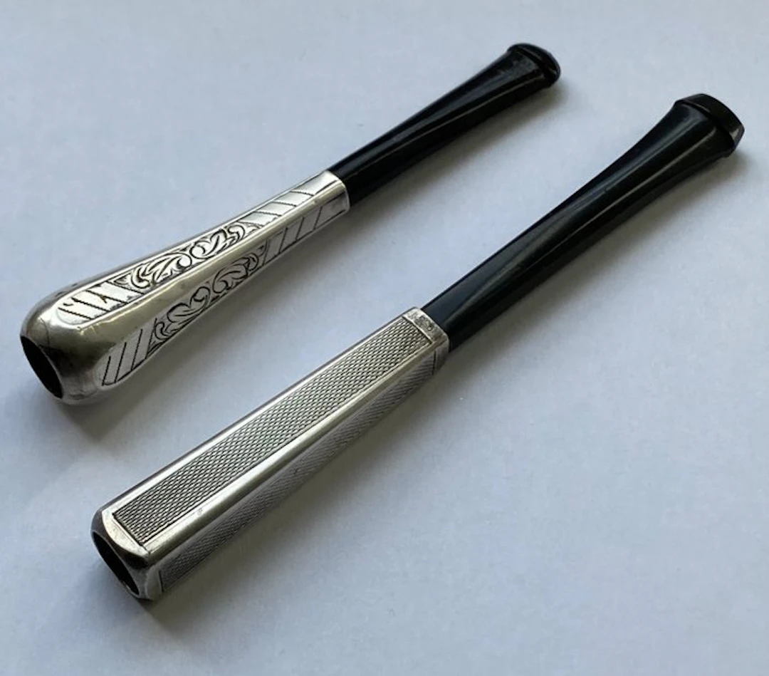 No reserve price - Cigarette holder (2) - .935 silver