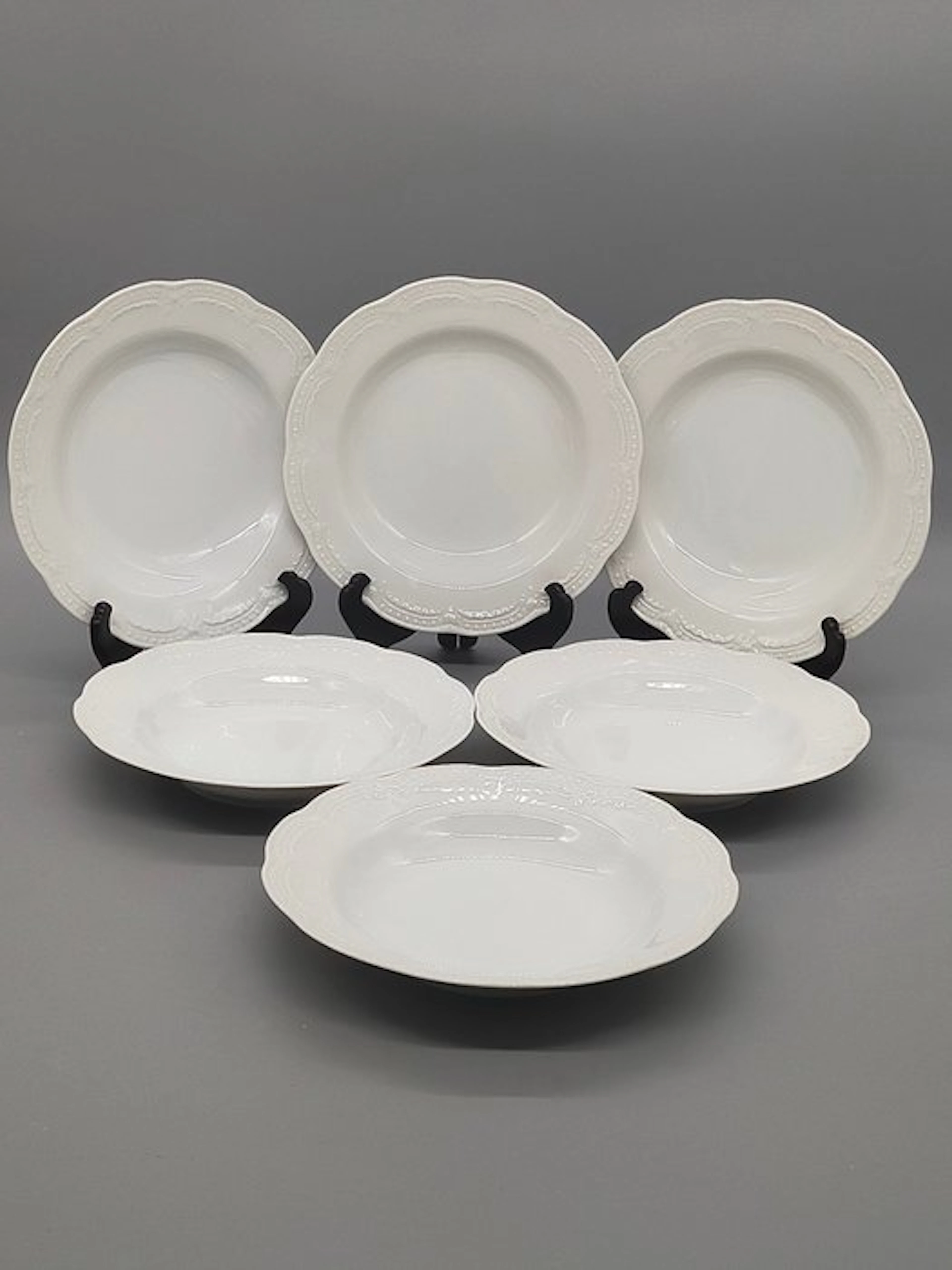 Dinner set - 6 Hutschenreuther Viktoria Porzellanteller...