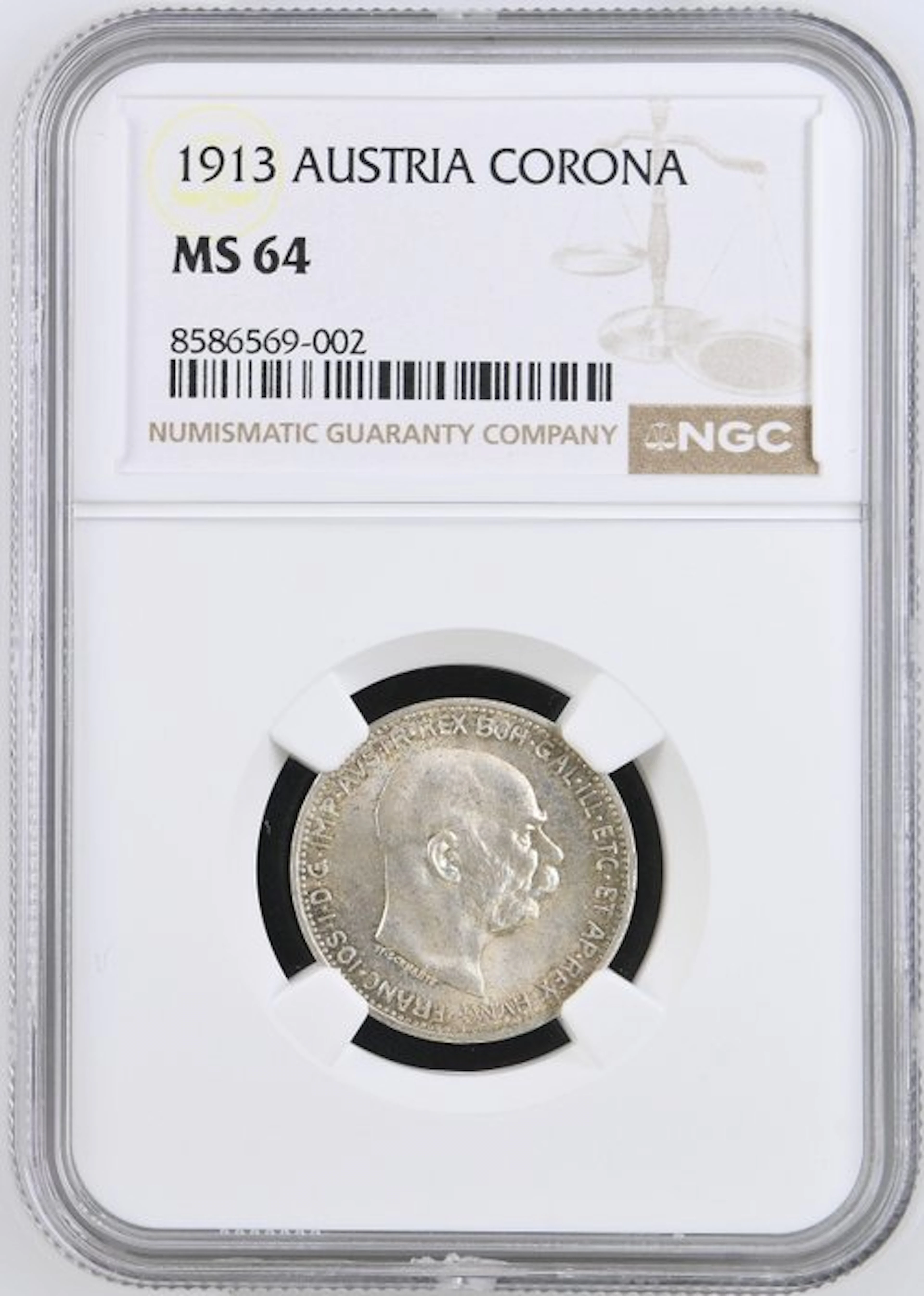 Austria. Franz Joseph I. Corona 1913 - NGC MS64