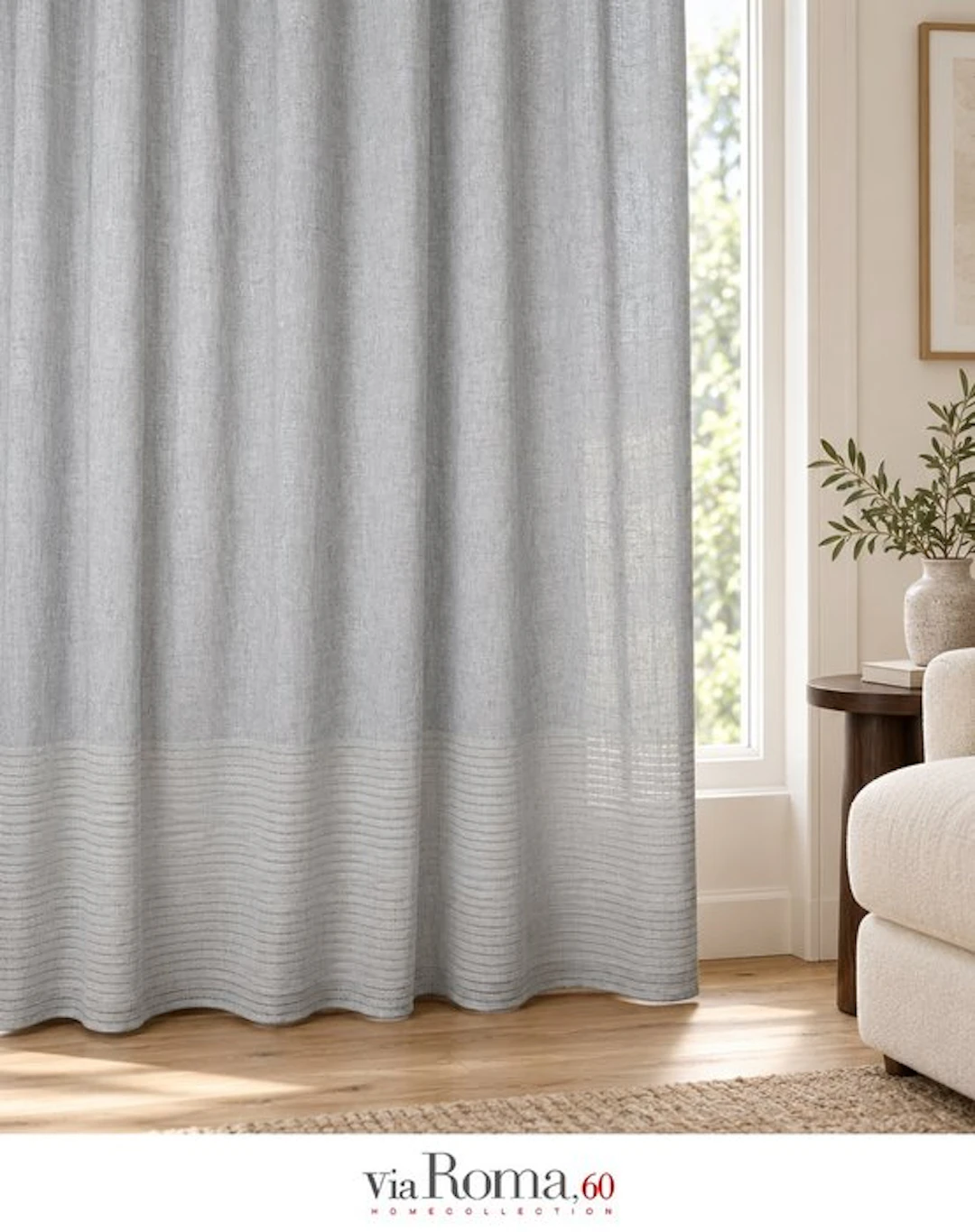 VIA ROMA 60 - LINES Collection - Curtain fabric - 4 m - 3 m