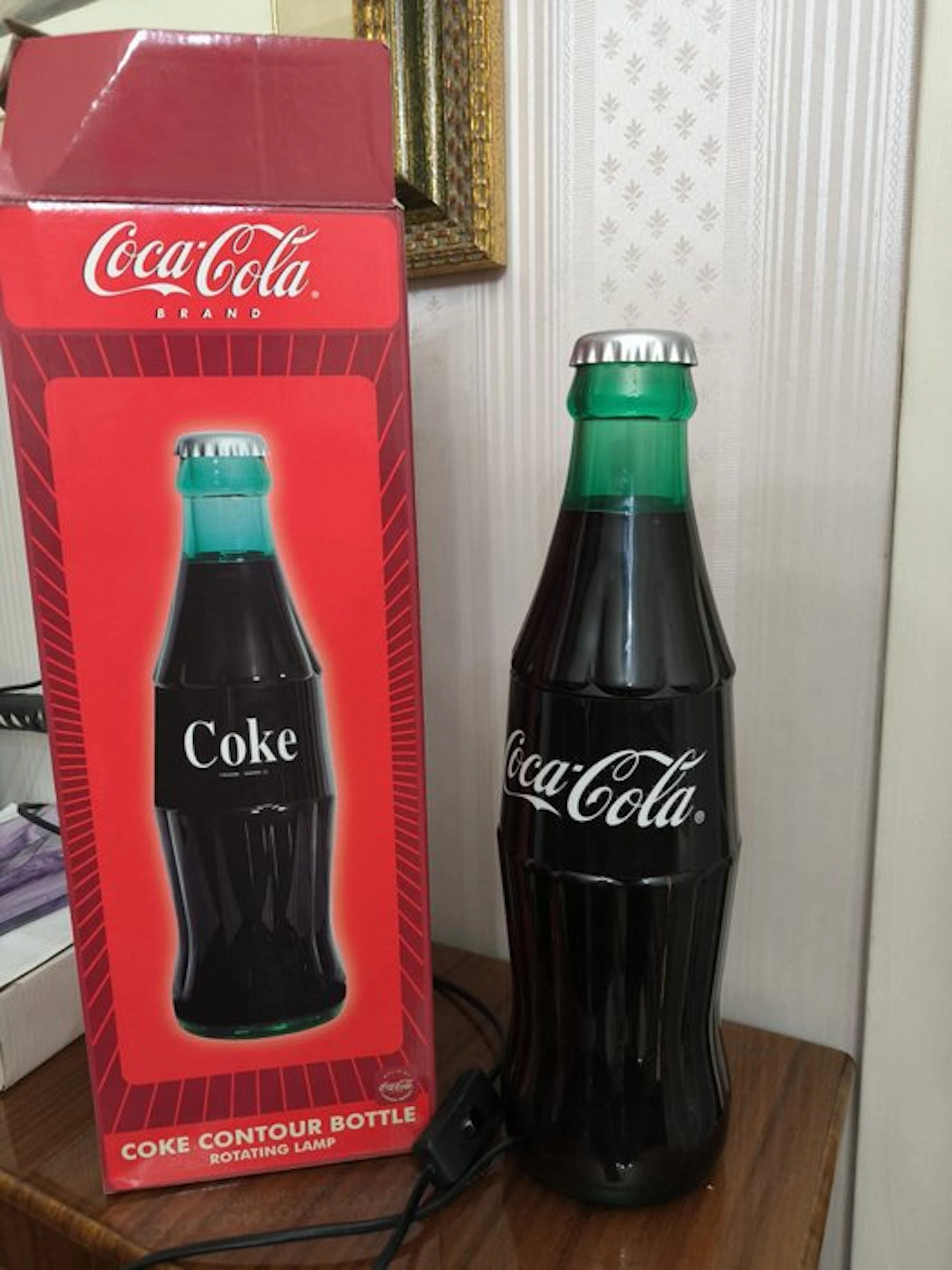 Coca Cola - Table lamp - Coke Contour Bottle Rotating...