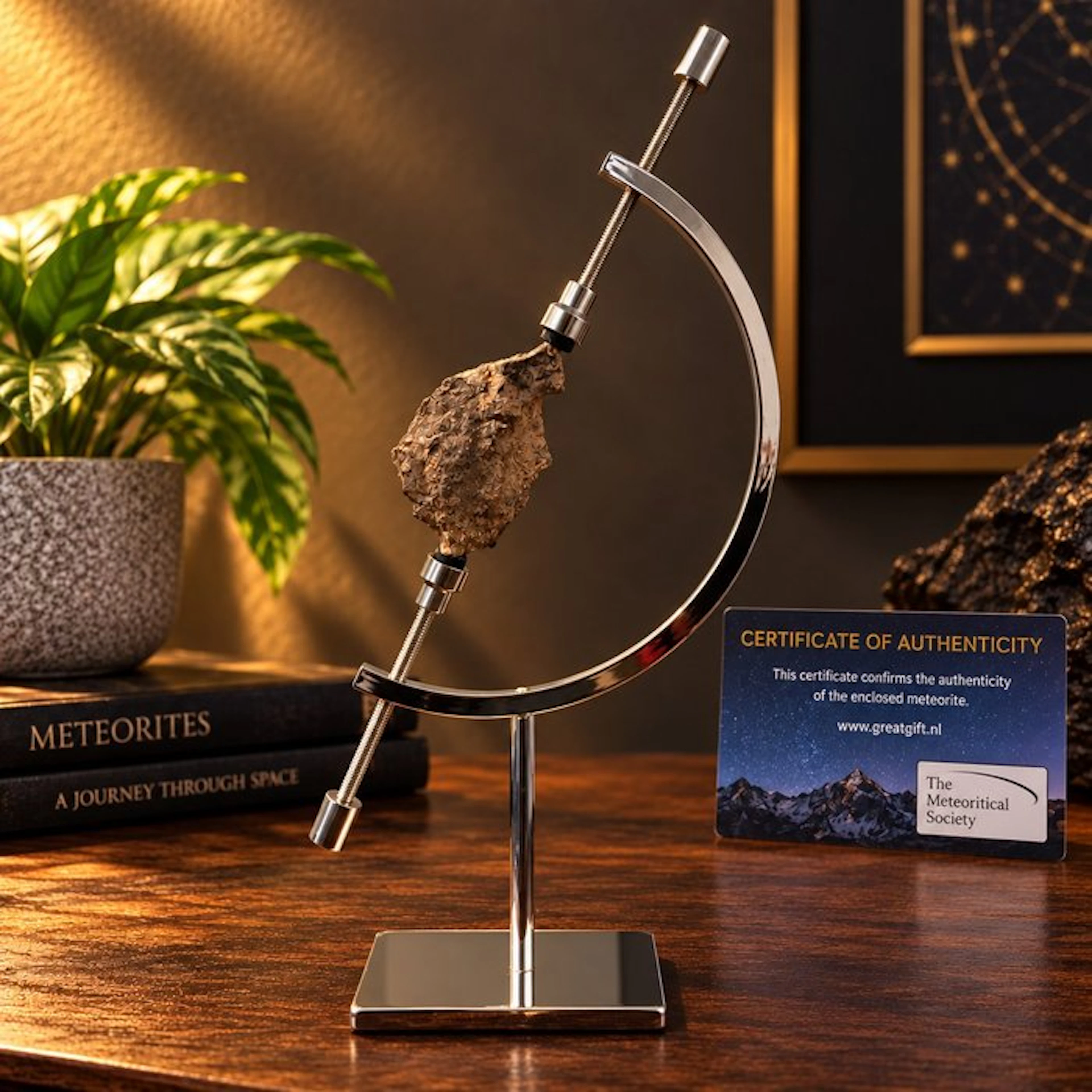 Al Haggounia meteorite in luxury standard - Height: 42 mm...