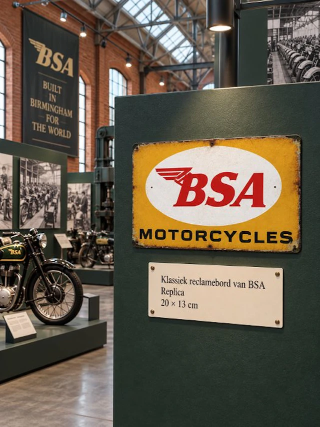 Sign - BSA - replica sign-***BSA MOTORCYCLES***-wood