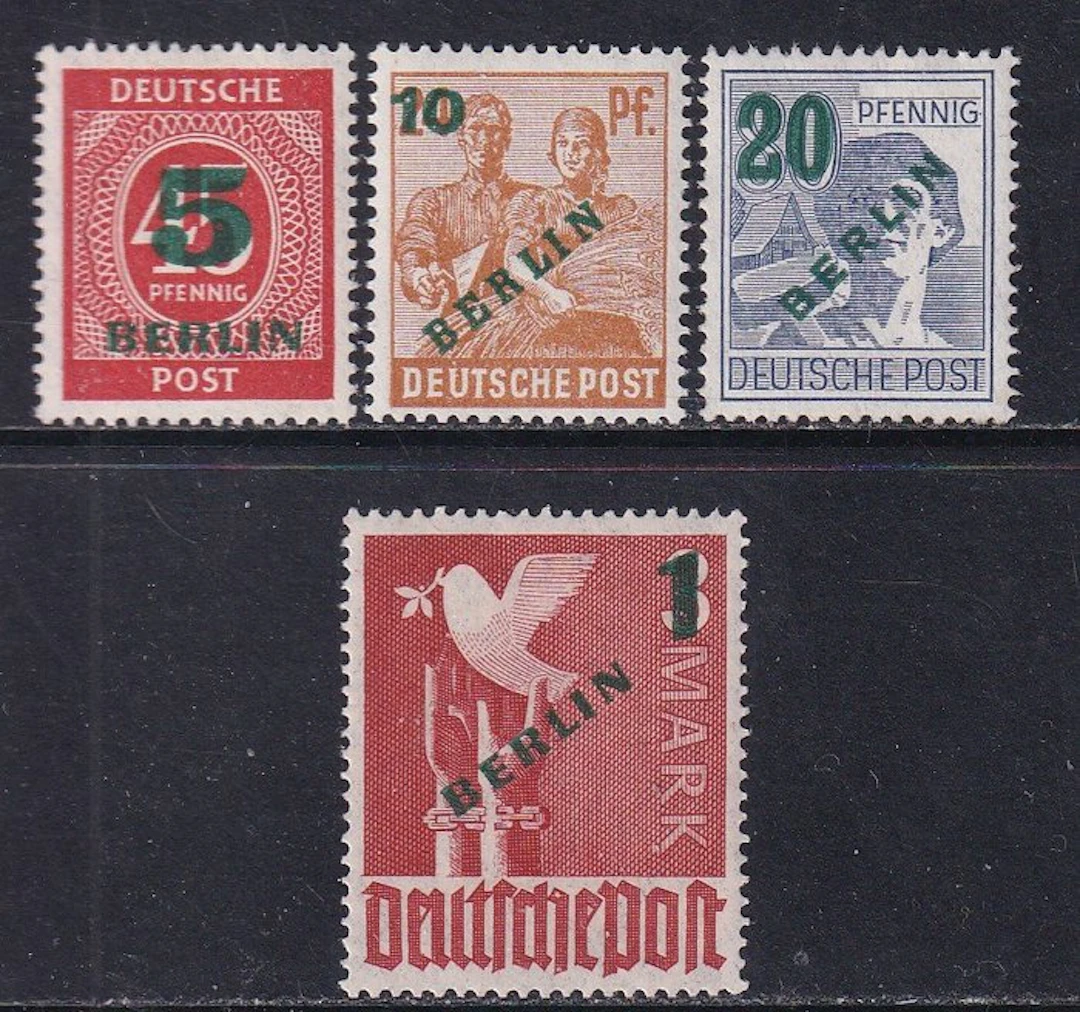 Berlin 1949 - Overprint issues. - Michel; 64/67