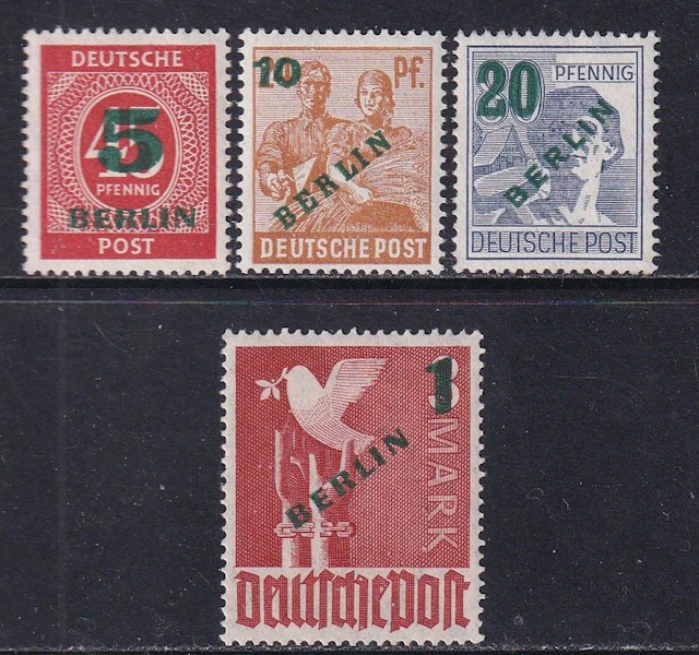 Berlin 1949 - Overprint issues. - Michel; 64/67