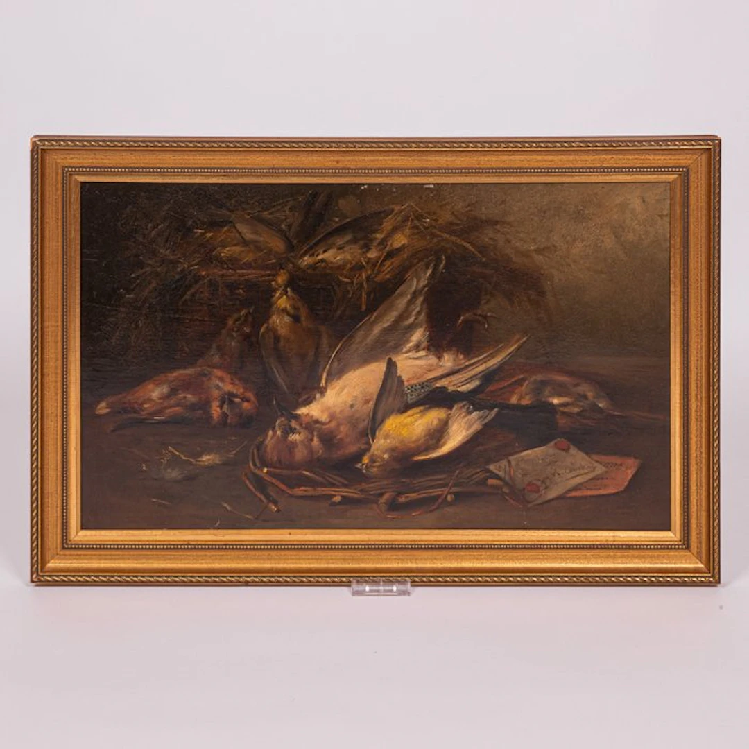 Eugène Henri Cauchois (1850-1911) - Jachtstilleven met...