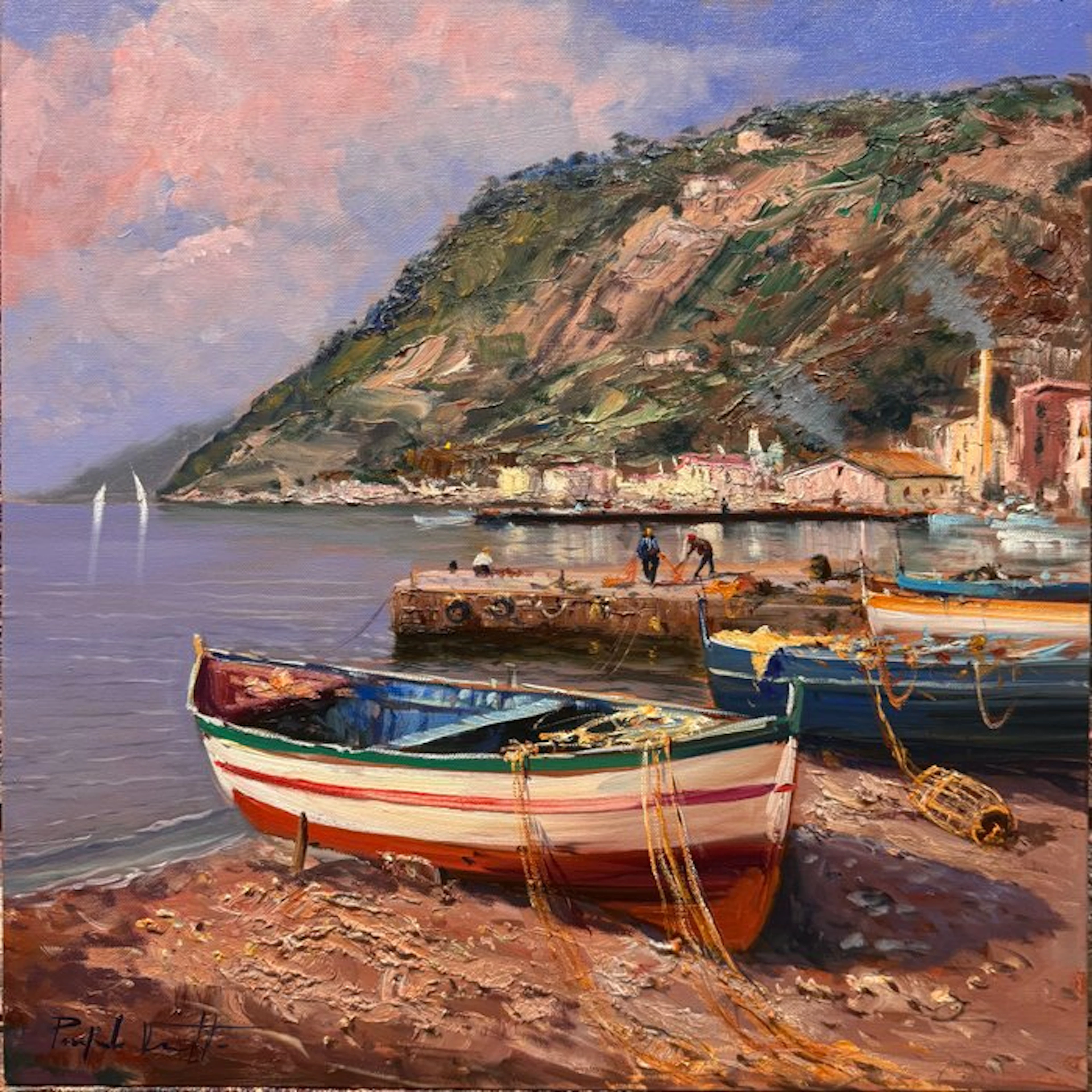 Pasquale Vuotto (1958) - Barche in costiera sorrento