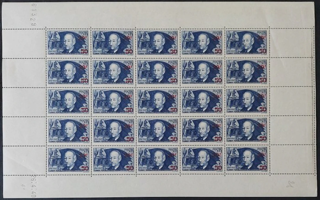 France 1941 - Clément Ader, 25-sheet luxury** - Yvert 493
