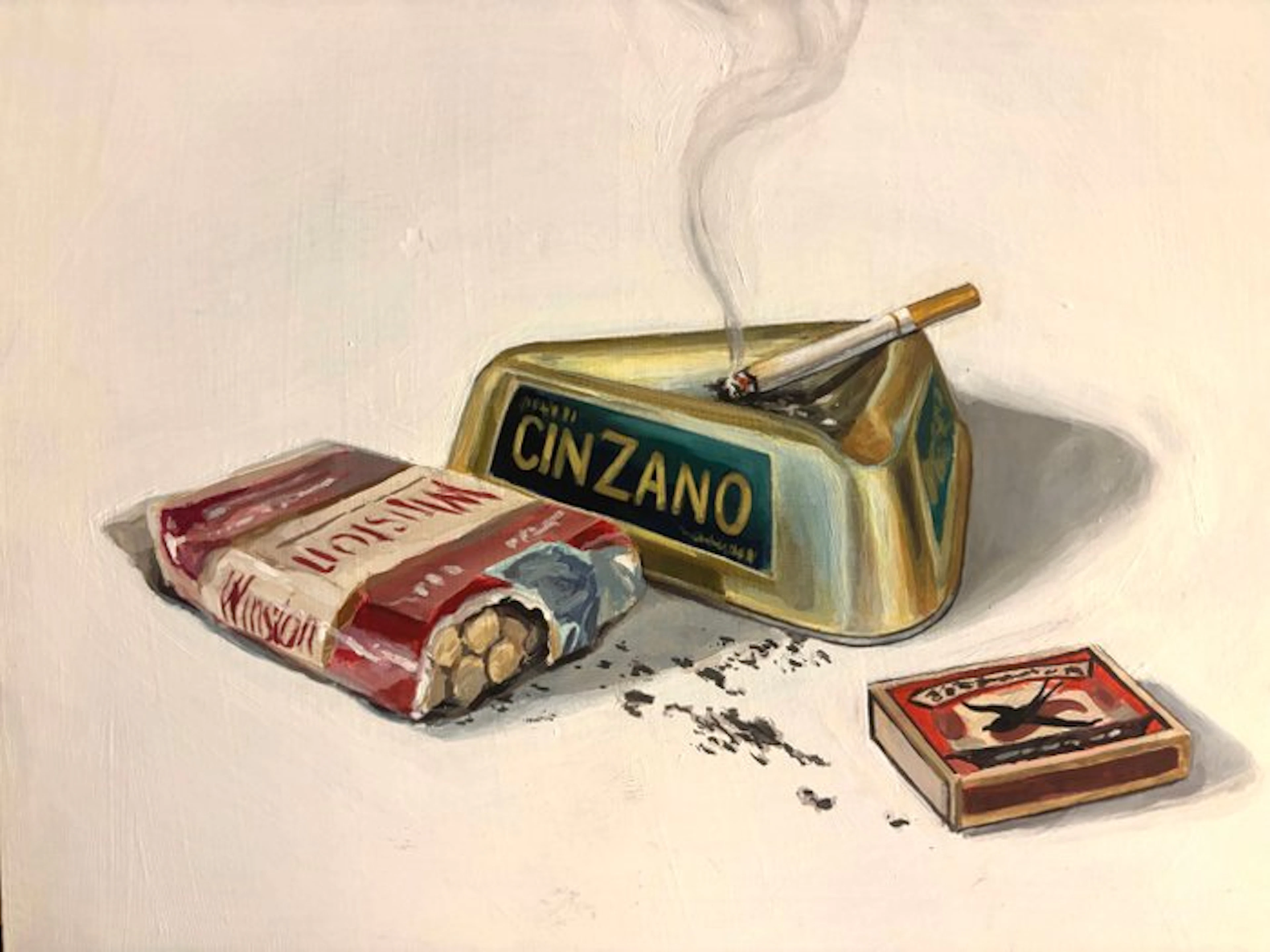 Antonio Valenzuela - Cinzano & Winston - Acrilic on wood