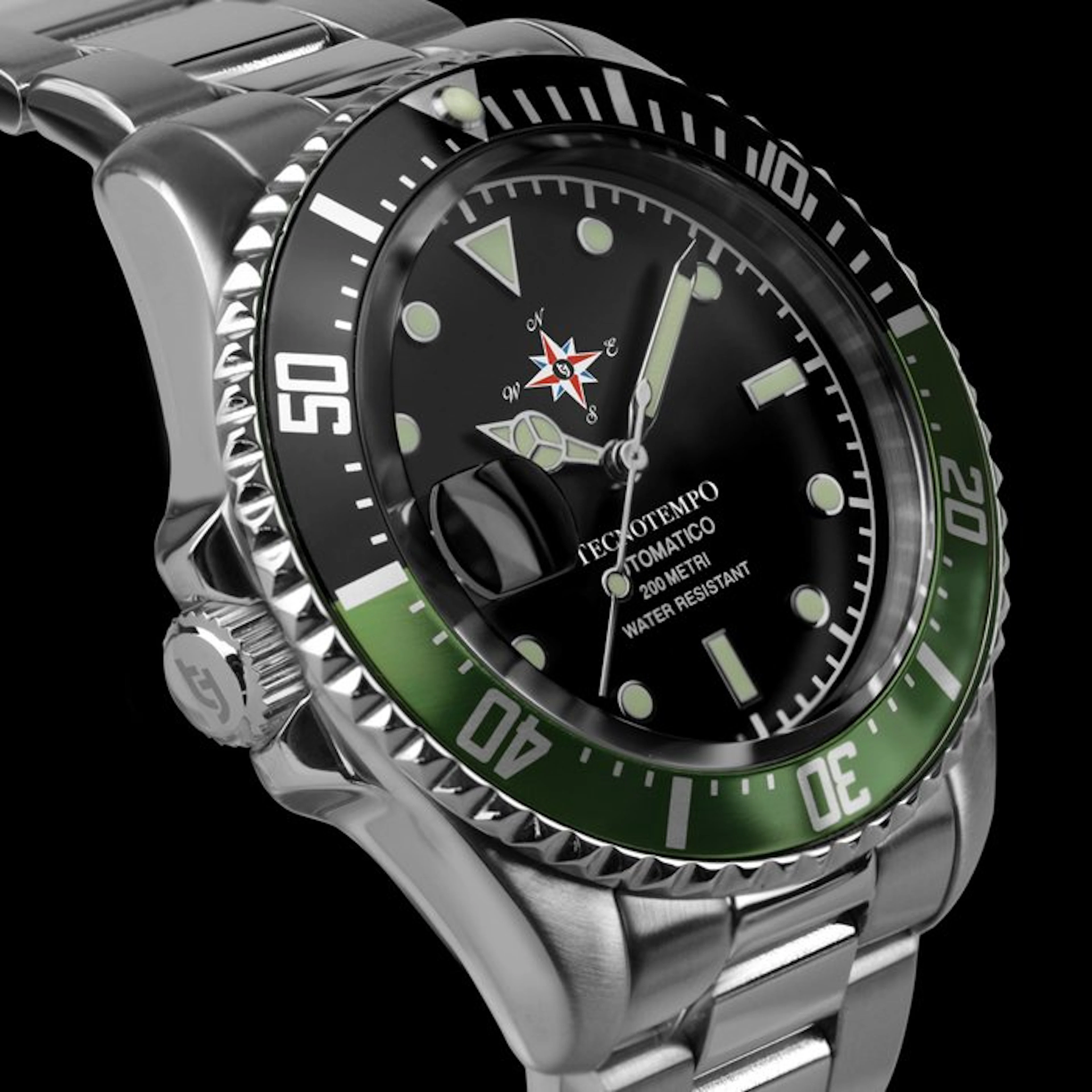Tecnotempo - Automatic Diver's 200M "Left Crown"- Special...