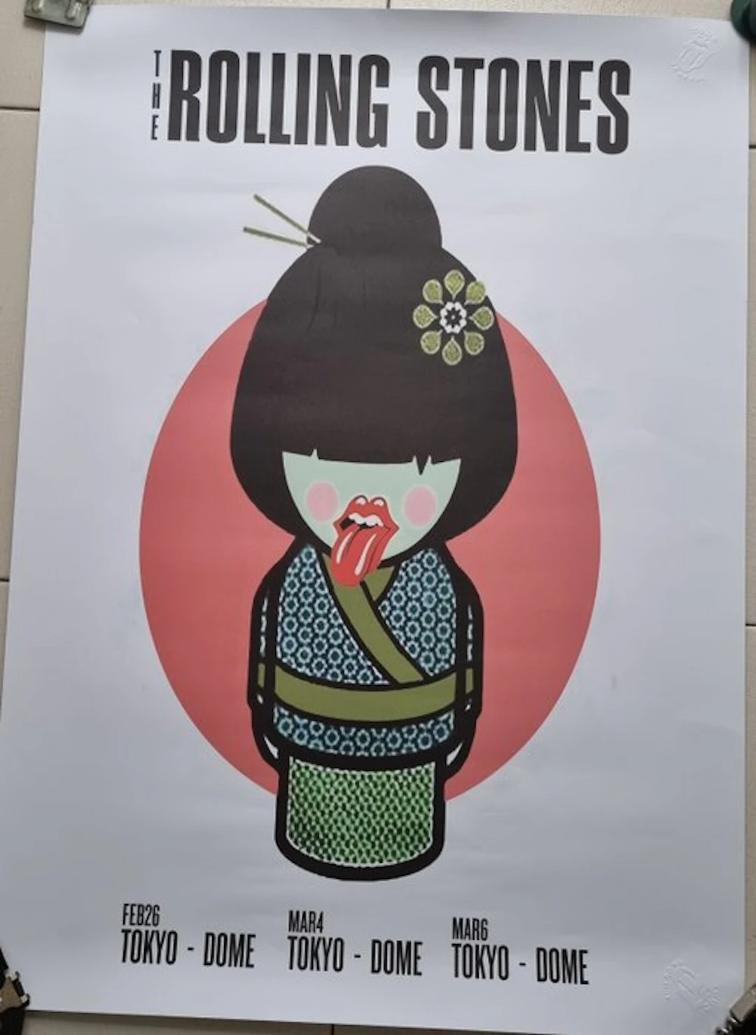 Anonymous - Poster Rolling Stones concierto Tokyo Japón Tour 14 On Fire - 2010s