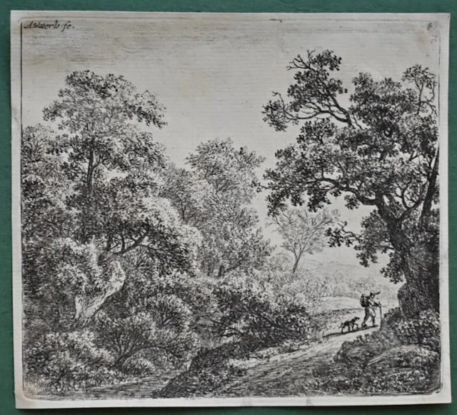 Anthonie Waterloo (c.1610-1690) - Il viaggiatore e il suo cane
