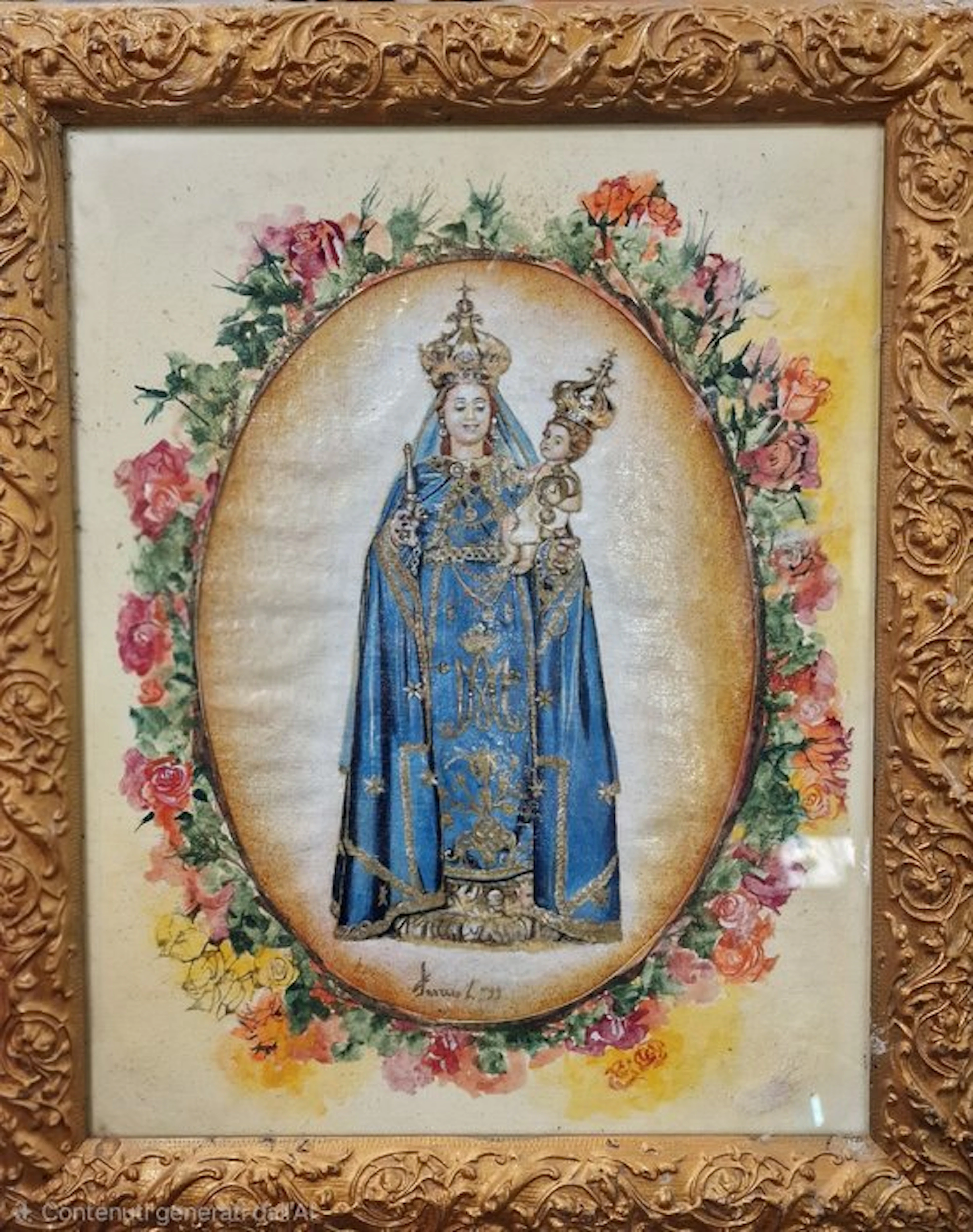 Blessed Virgin Mary of the Holy Rosary - Vintage - Canvas...