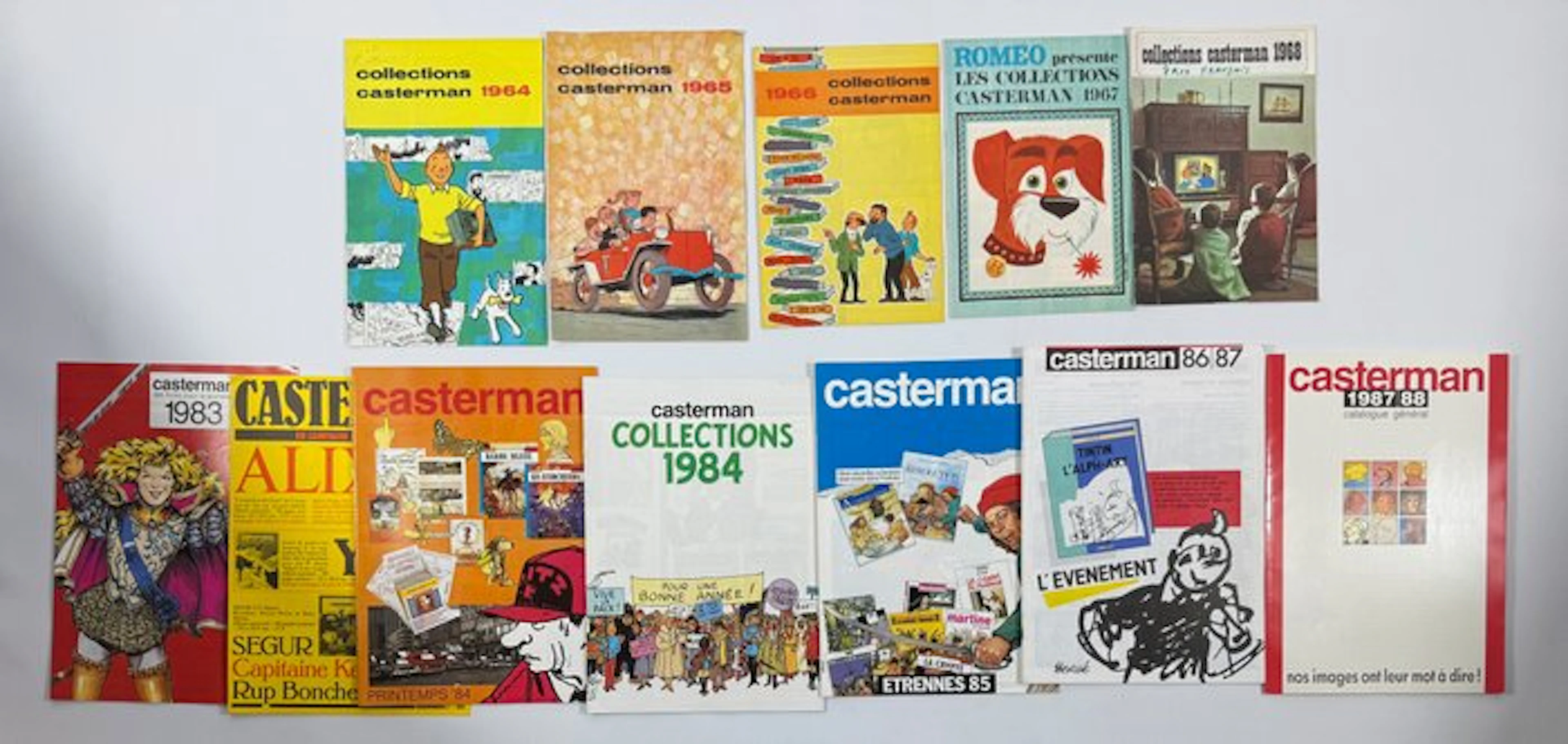 Tintin - 11X catalogues d'époque Casterman - 11 Catalogues - 1964