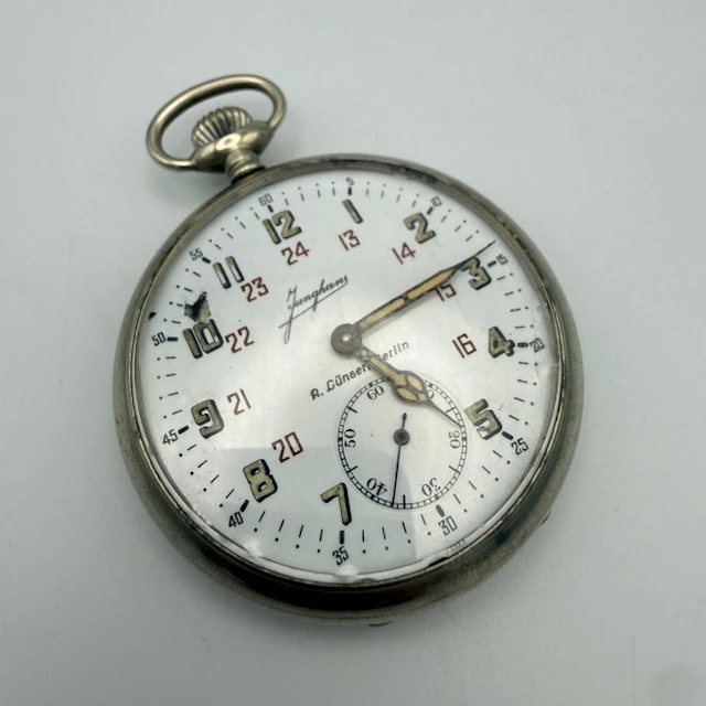 Junghans - Taschenuhr mit 24-Stunden-Skala – A. Lünser, Berlin - 1900-1949