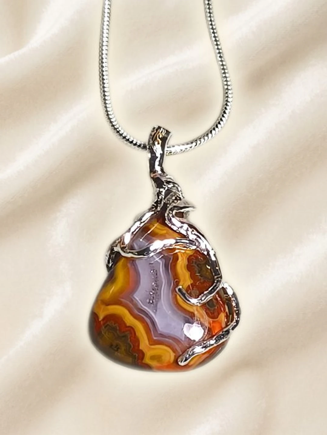 14.1 ct Botswana agate Cabochon- 2.82 g - (1)