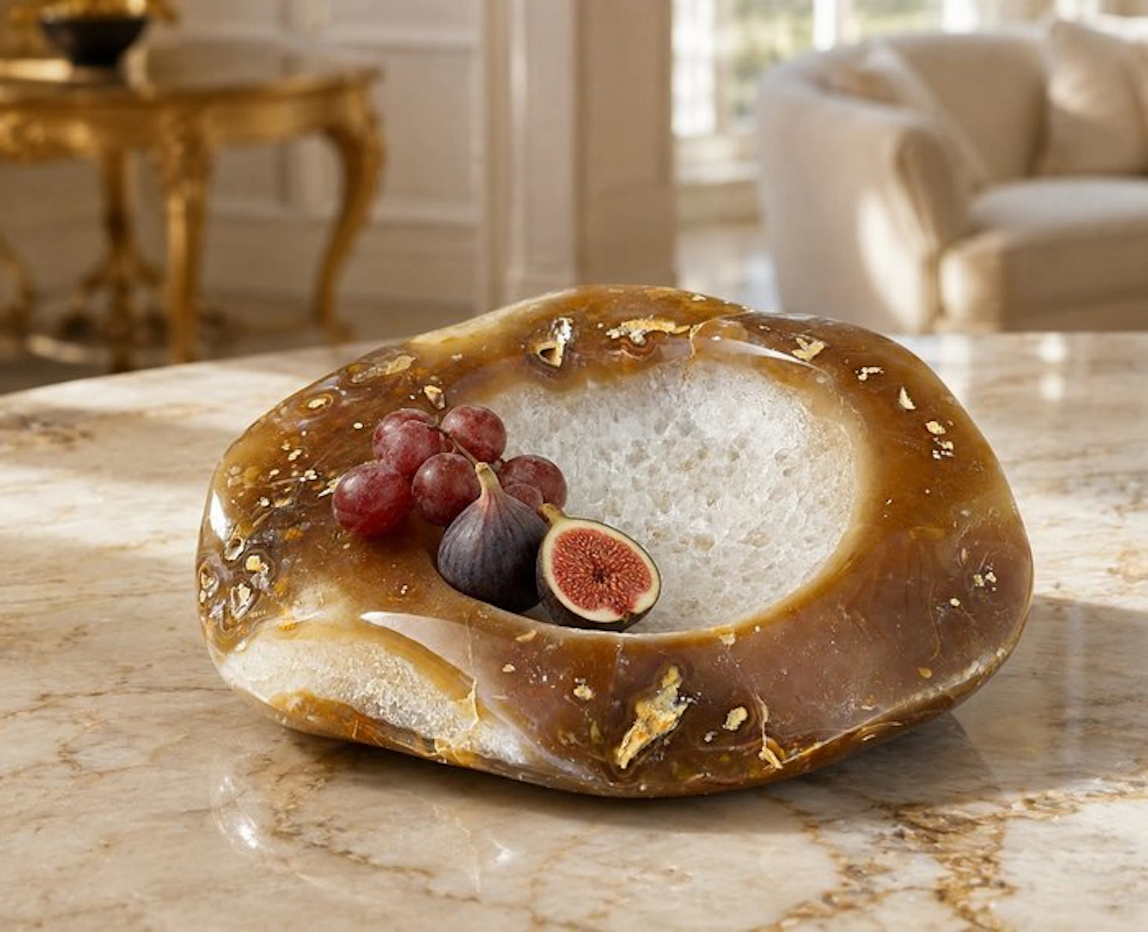 Fruit bowl - Agate - XL Crystal Bowl - Brazil
