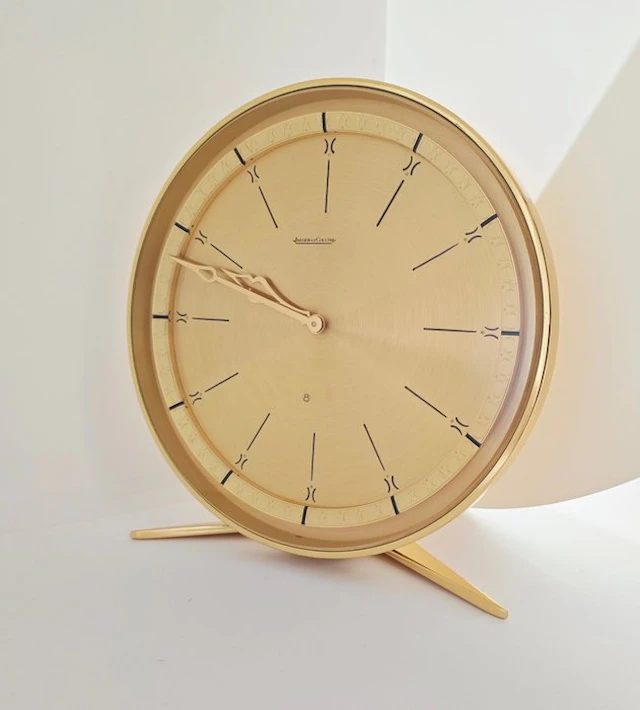 Table clock - Jaeger-LeCoultre - Vintage - Gilt brass - 1950-1960
