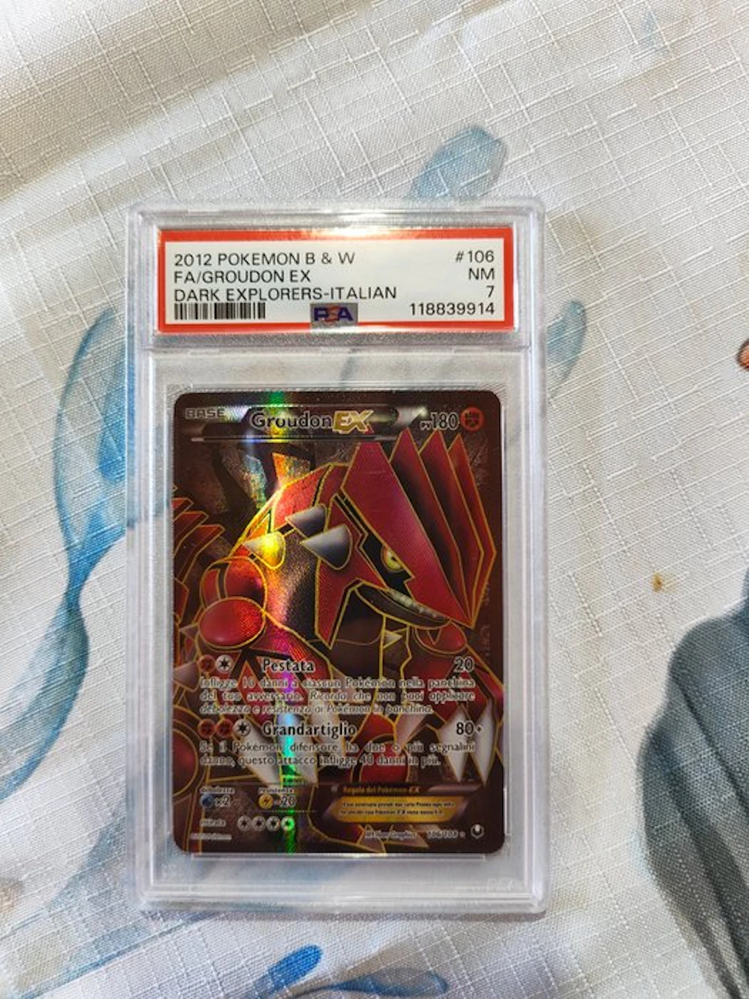 Pokémon - 1 Graded card - Groudon EX 106/109 Foil