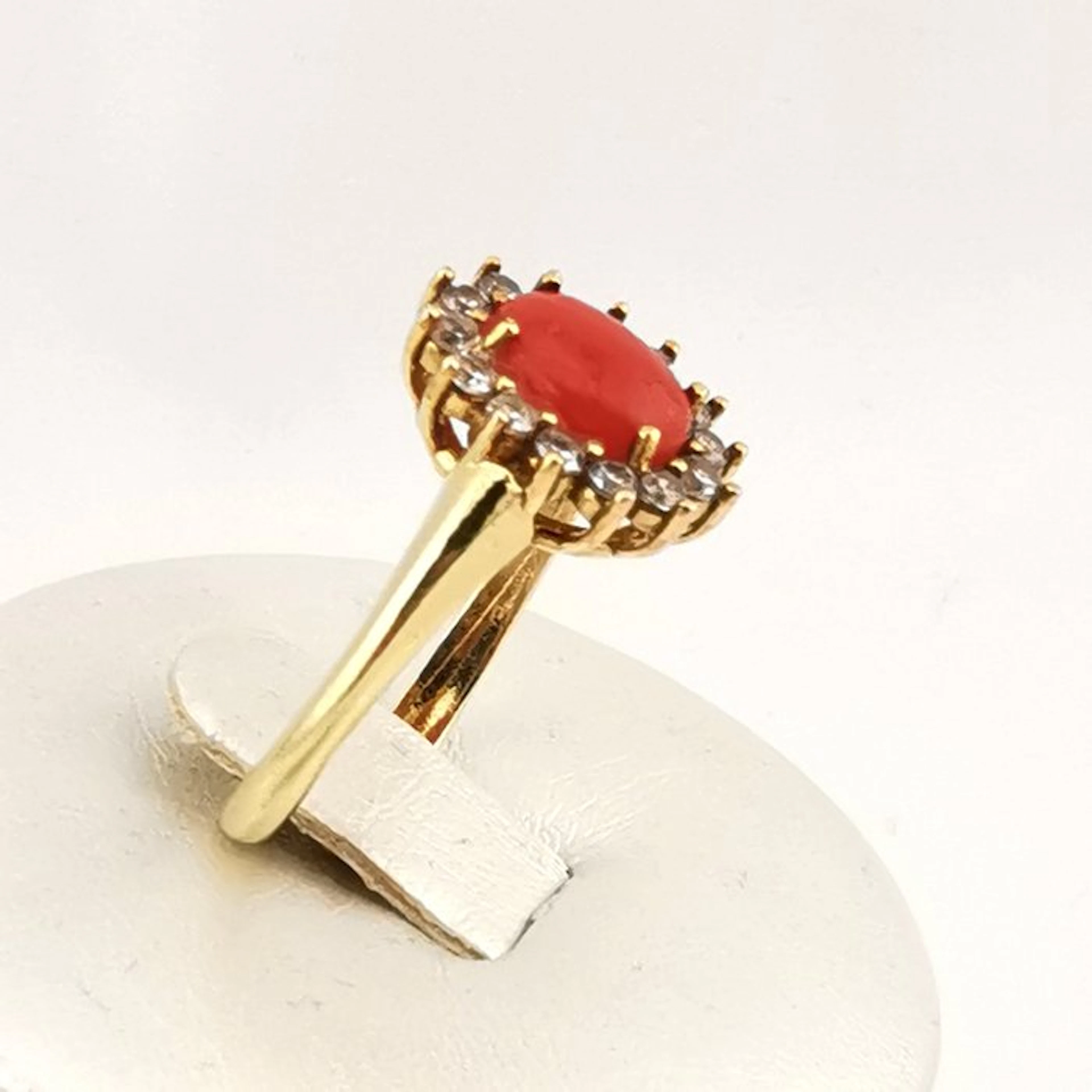 Coral - Sterling Silver 925 - Ring - Italian Craftsmanship