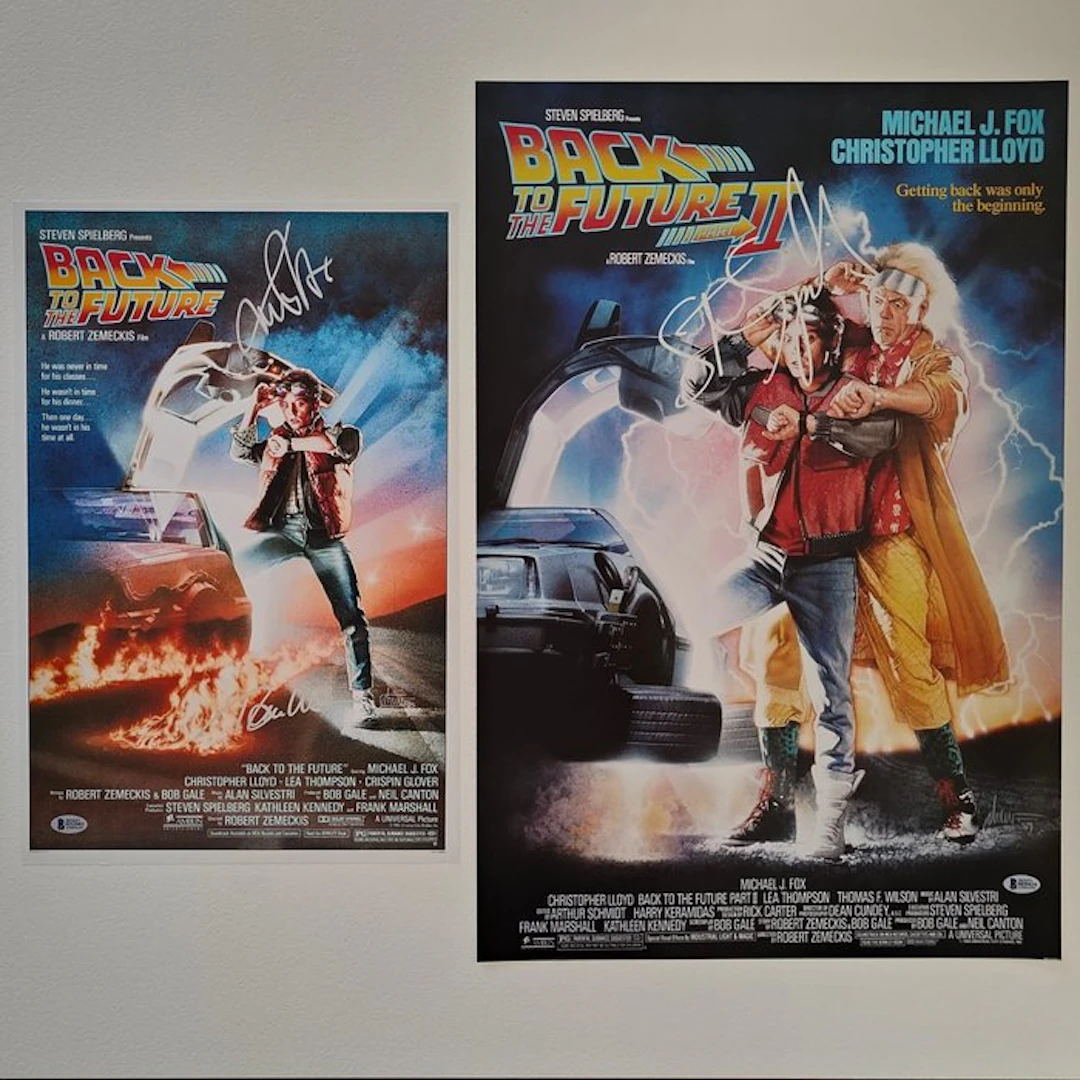 Back to the Future - Collector’s Set of 2 Signed Poster Photos – Spielberg