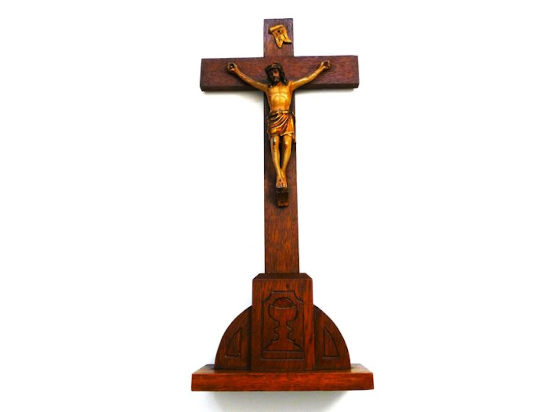 Cross - Wood, Metal - 1850-1900 - Crucifix of Jesus - 51 cm
