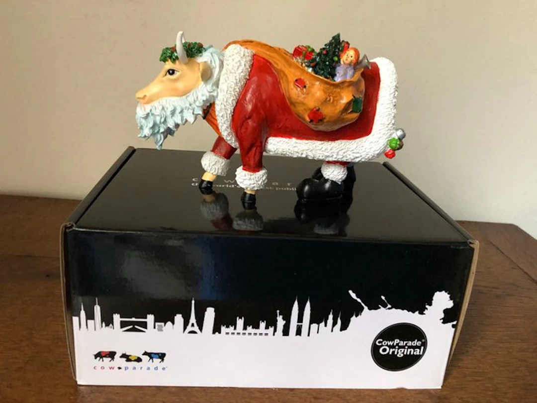 Figurine - Cow Parade. Cowparade. Father X-mas. - Polyresin.