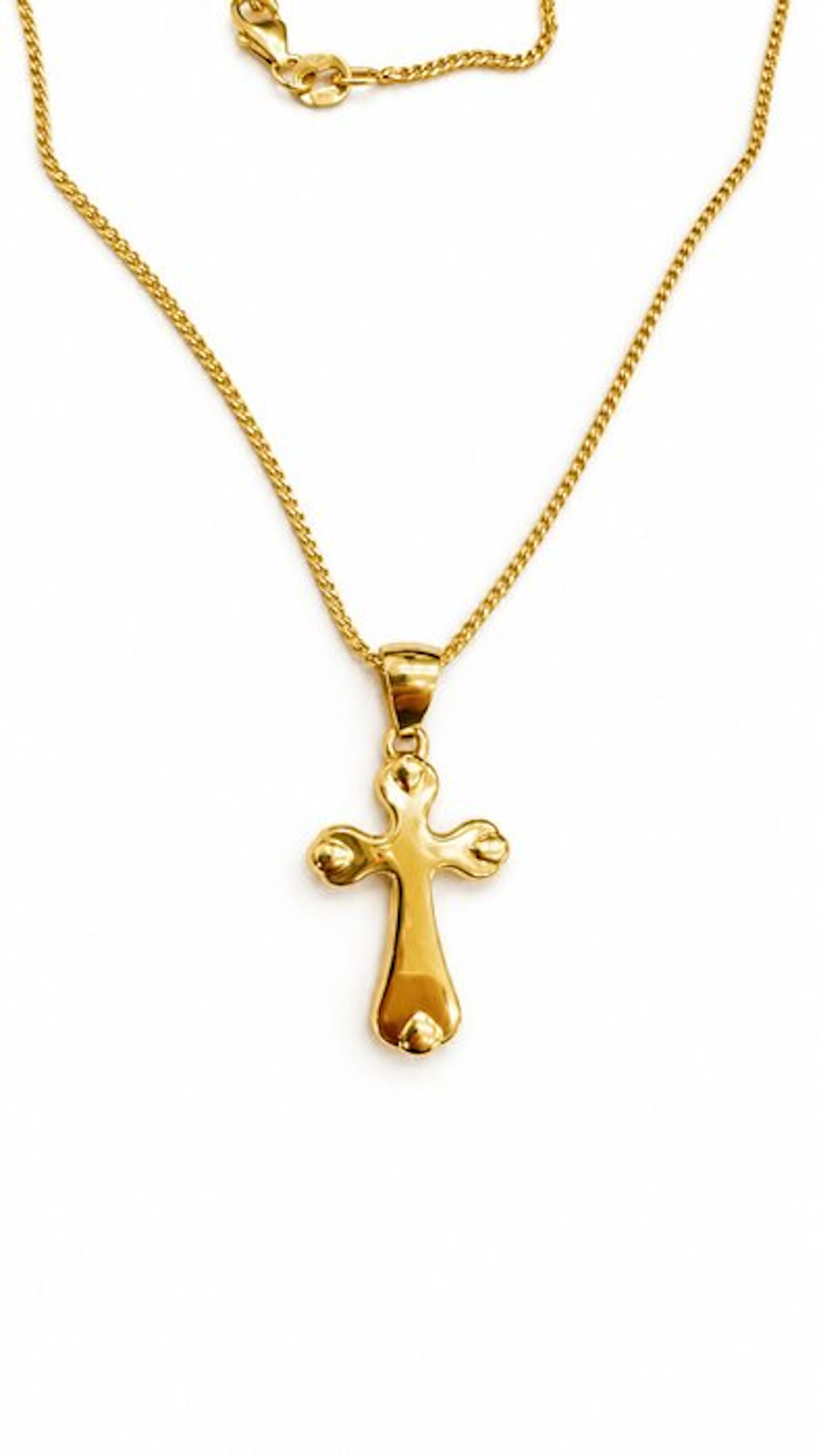 Necklace with pendant - 9 kt. Yellow gold - Cross 60cm 4.5/4.6 g