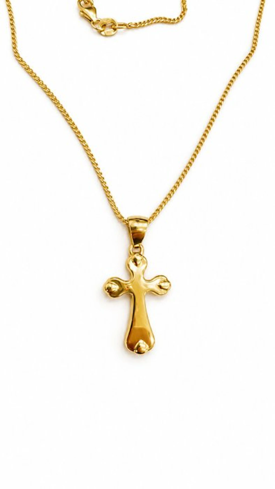 Necklace with pendant - 9 kt. Yellow gold - Cross 60cm 4.5/4.6 g